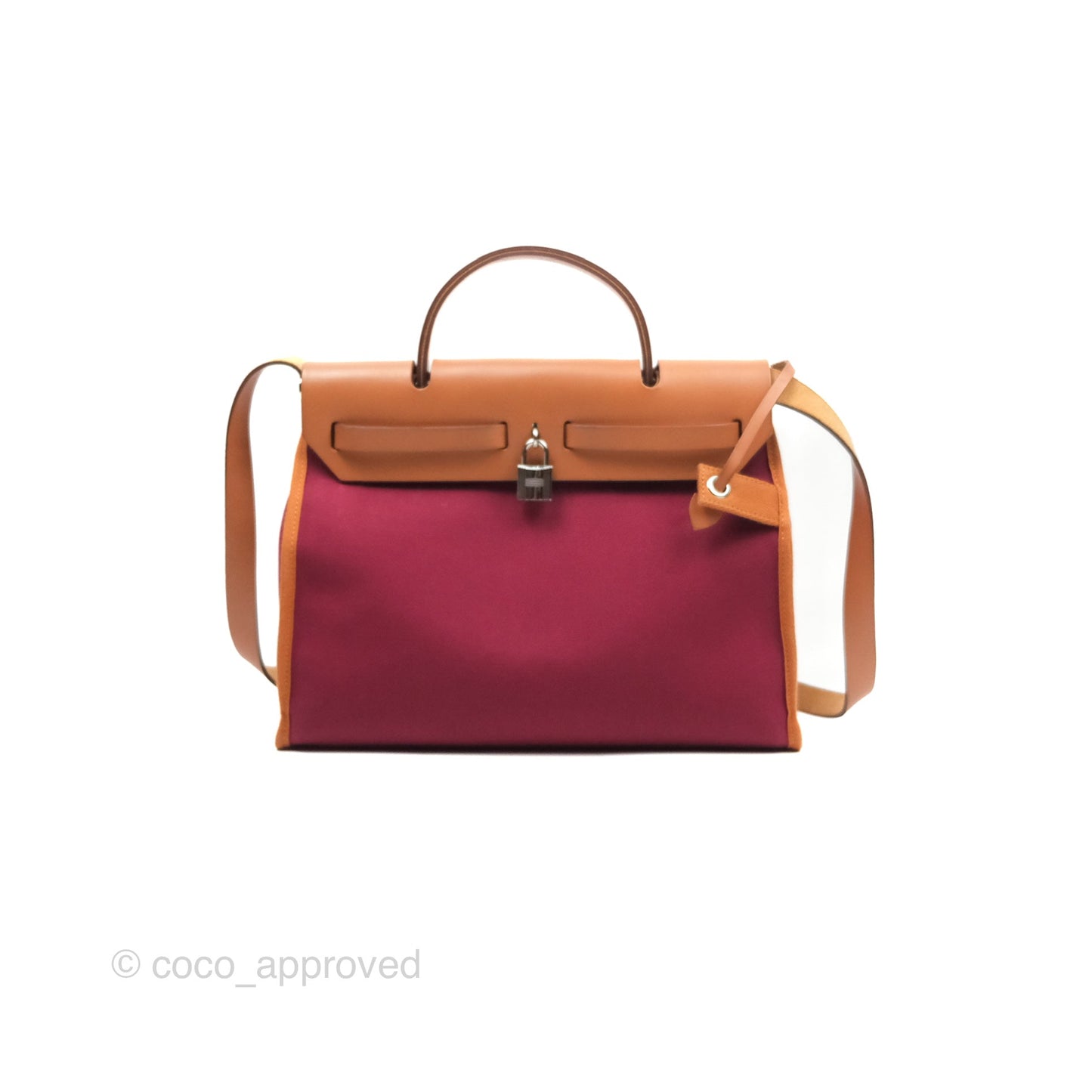 Hermès Herbag Zip 31 Retourne Rose Bubblegum Rubis Nature Canvas Palladium Hardware