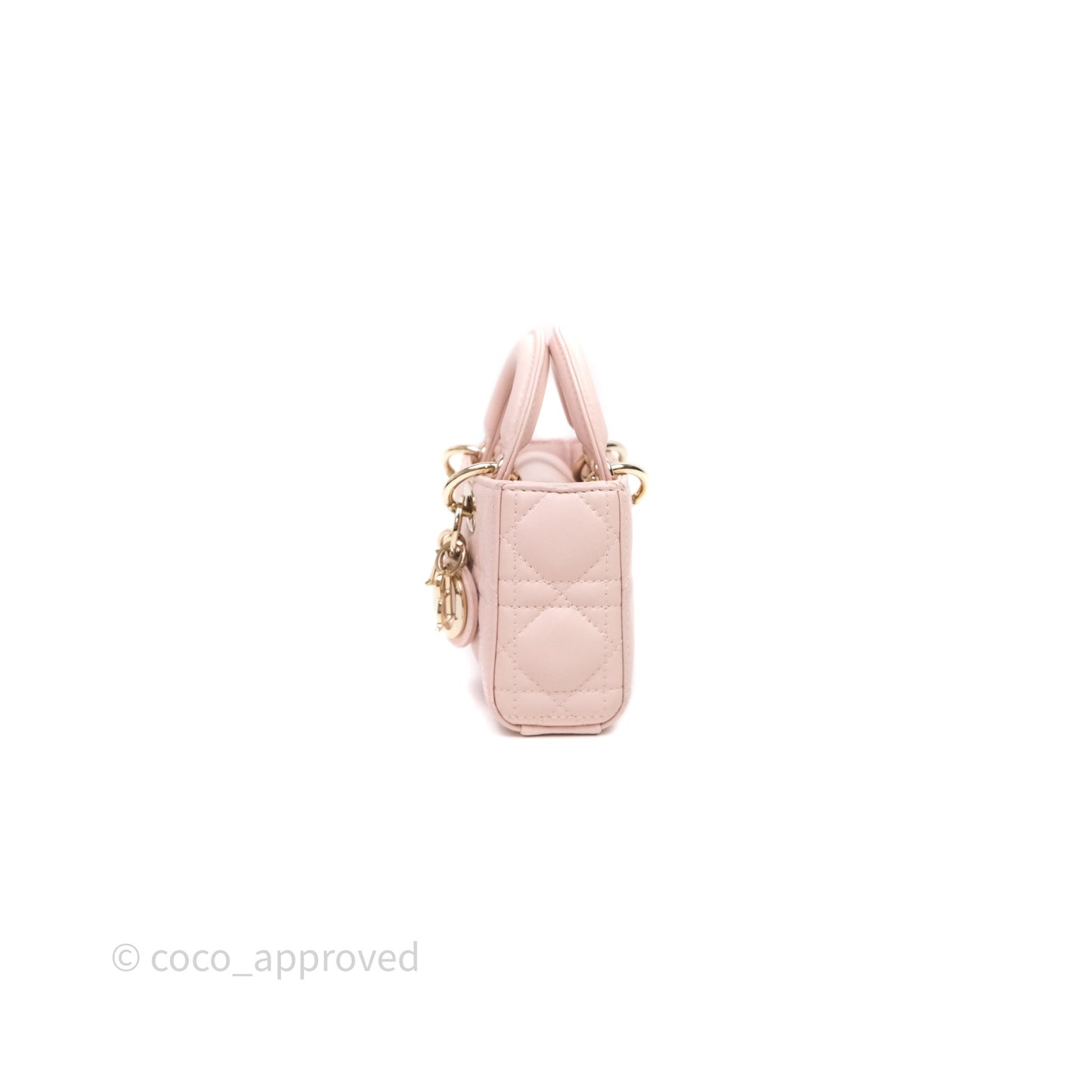 Dior Micro Lady D-Joy Bag Powder Pink Cannage Lambskin