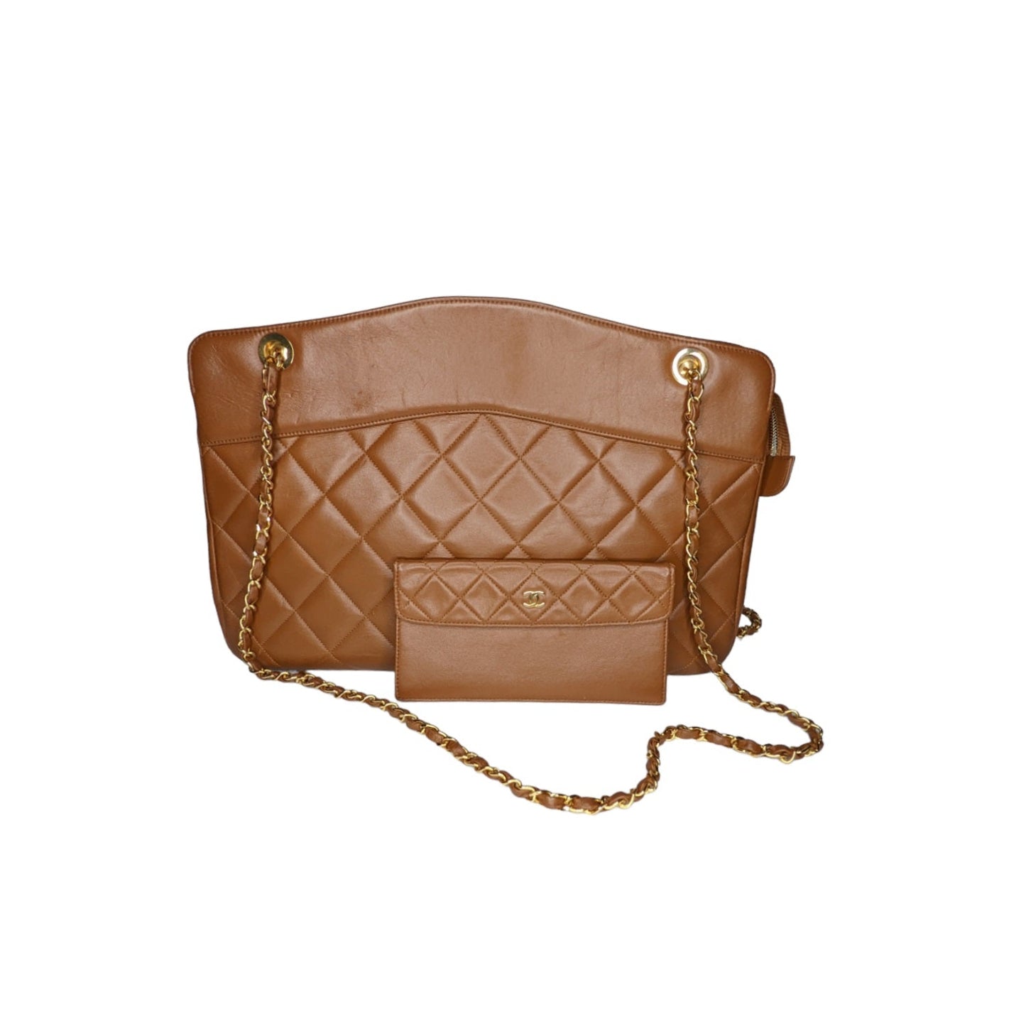 Luxury Chanel bag Vintage Matelassé Chain Leather Shoulder Bag & Wallet