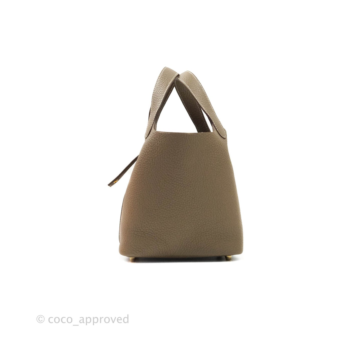 Hermès Taurillon Clemence Picotin Lock 18 PM Etoupe Gold Hardware