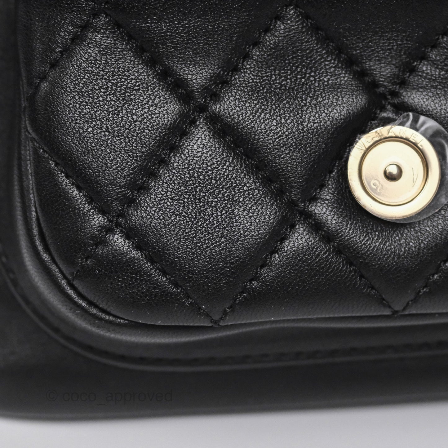 Chanel Small Duma Drawstring Backpack Black Lambskin Gold Hardware