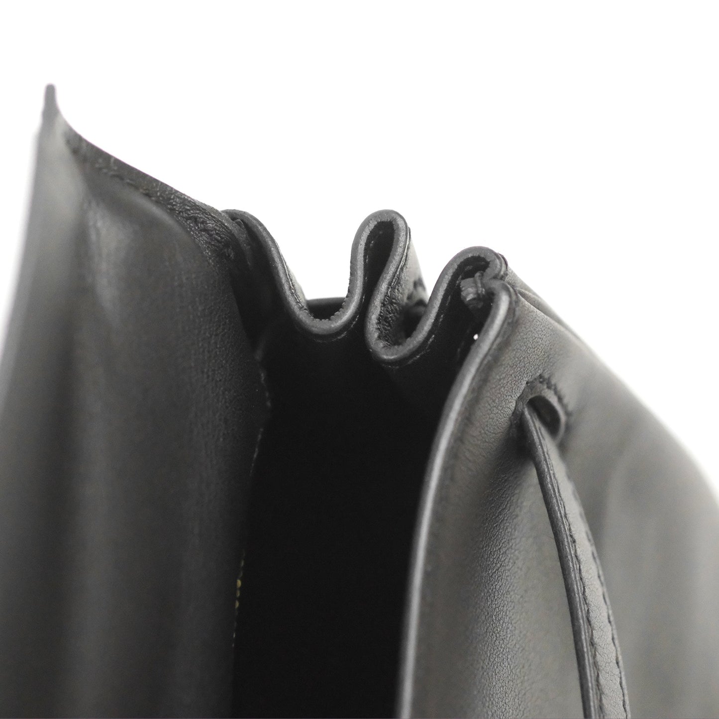 Hermès Retourne Kelly 25 Black Swift Gold Hardware