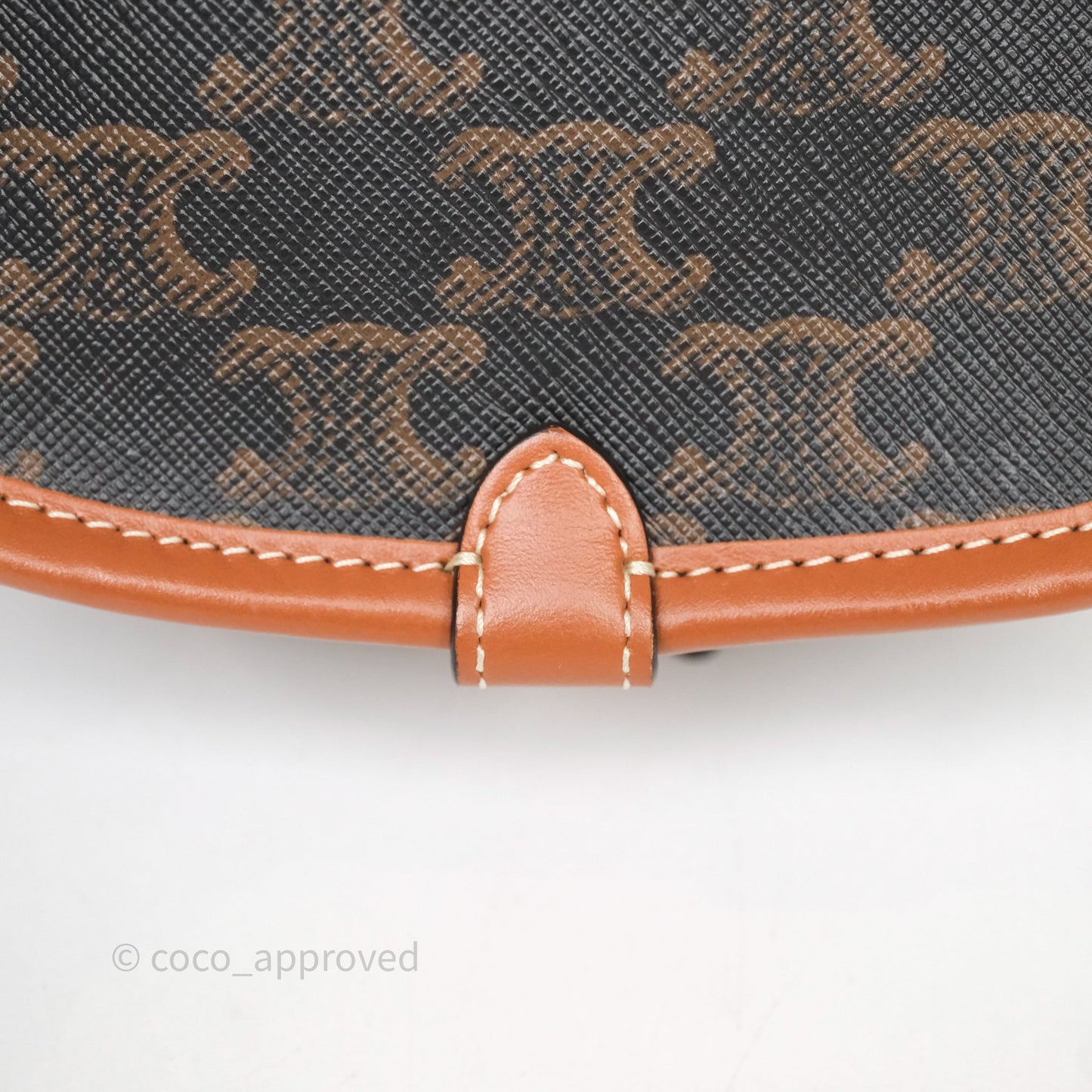 Celine Medium Folco Bag Triomphe Canvas Tan