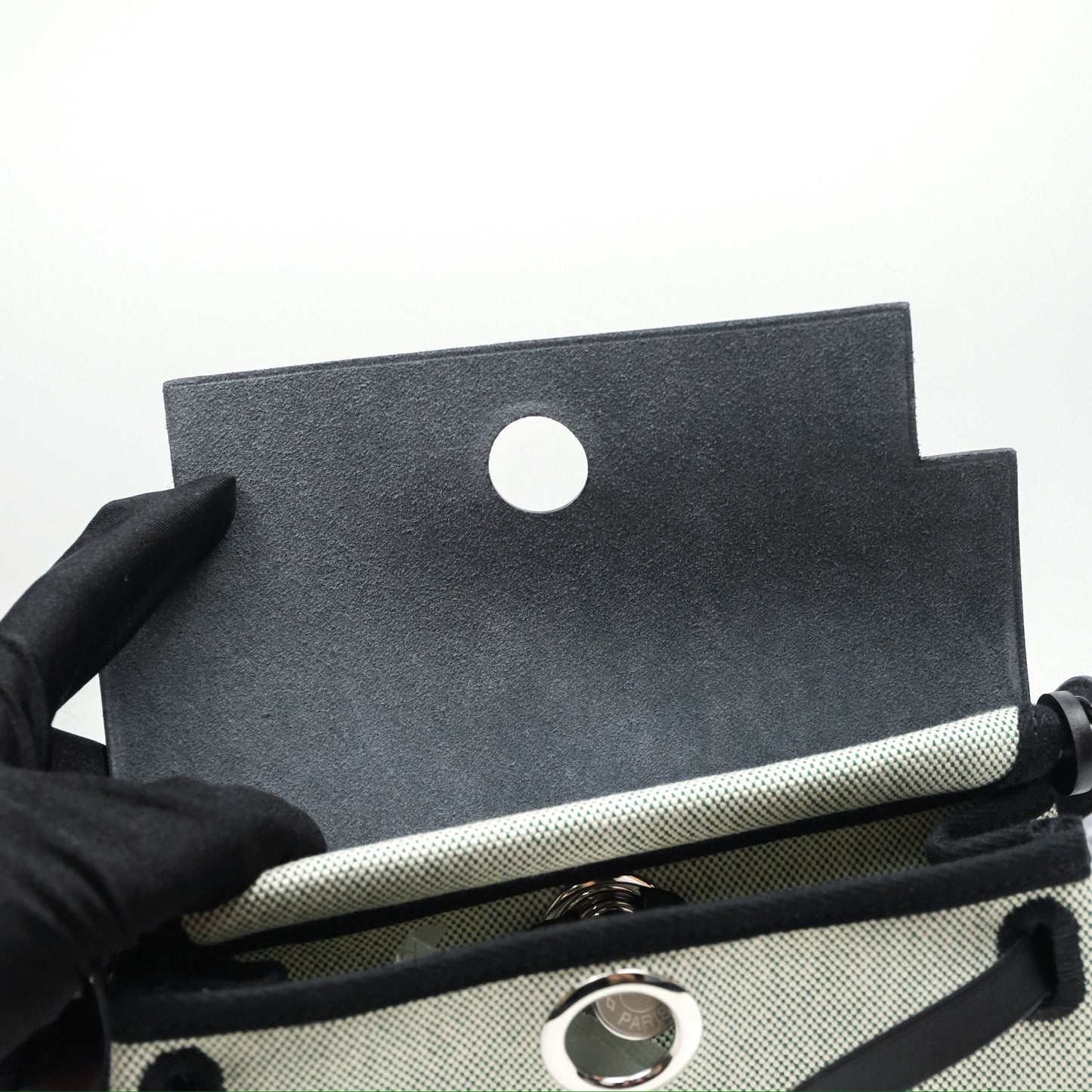 Hermès Herbag Zip 20 MinI Vert Moyen 65 Noir 89 Palladium Hardware