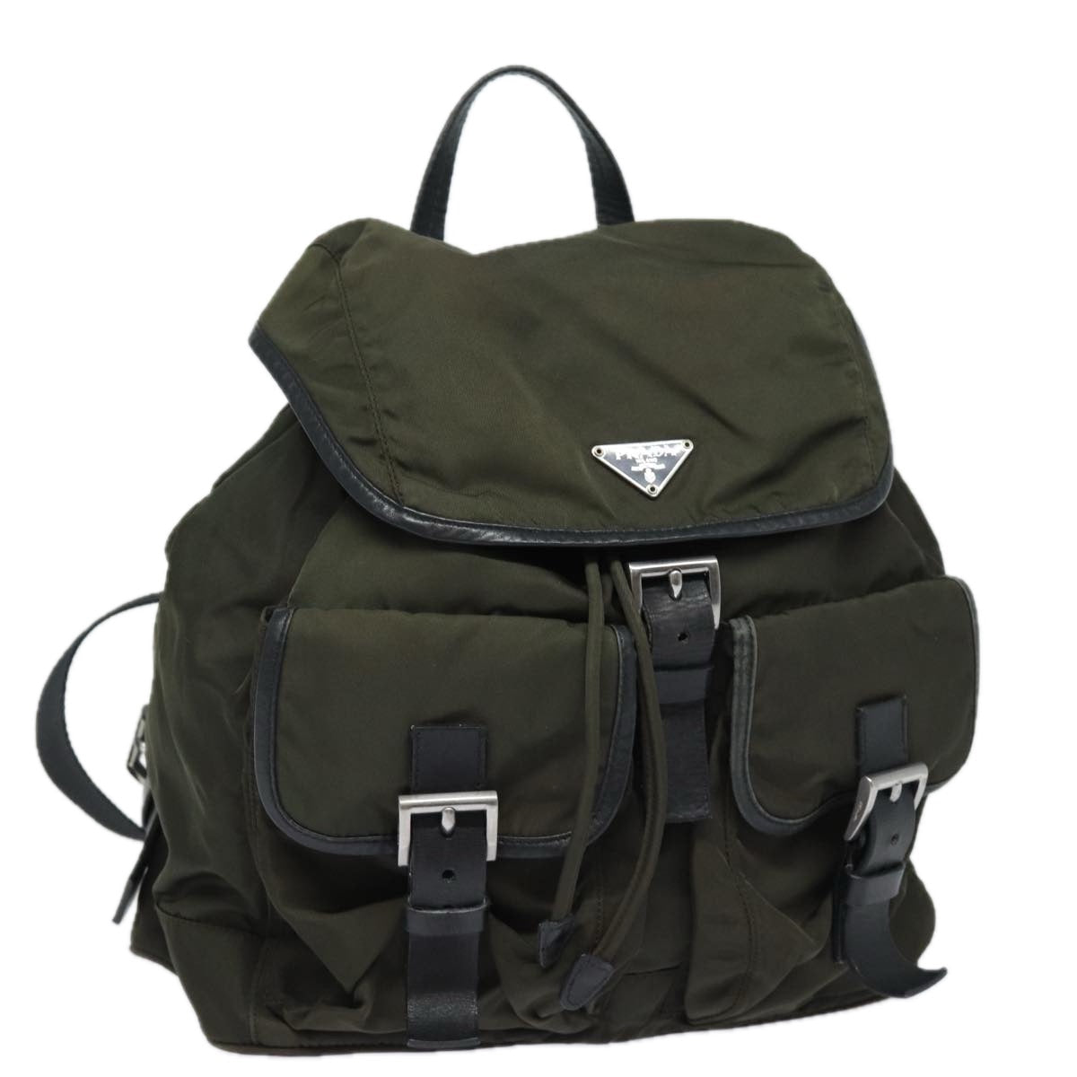 Luxury PradaBackpack Nylon Khaki 78806