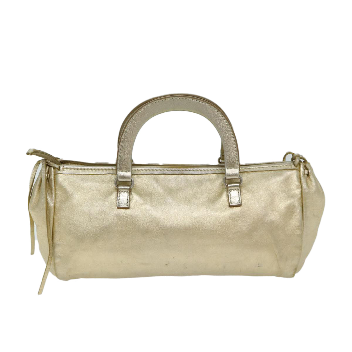 Luxury PradaHand Bag Leather Gold 78813