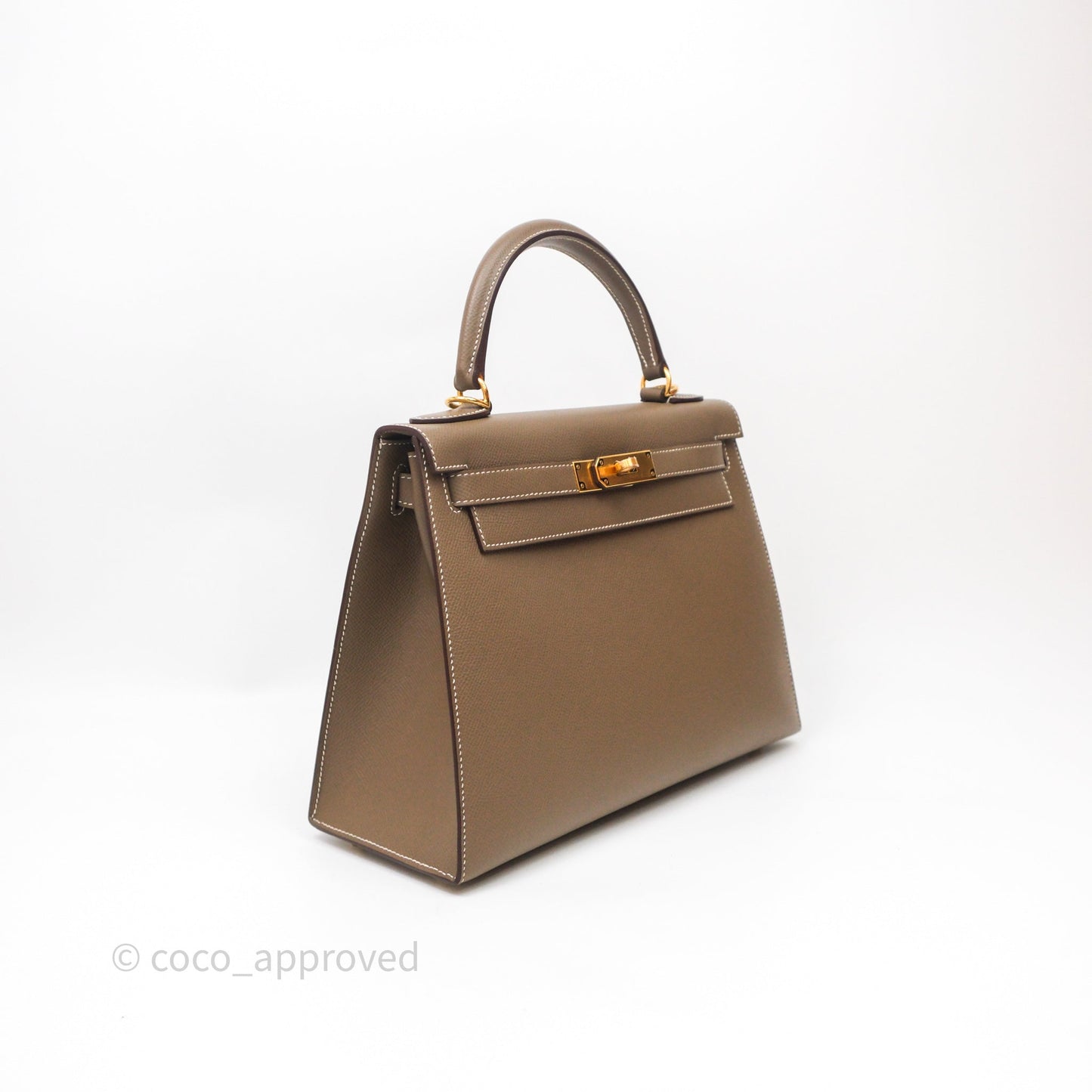 Hermès Kelly 28 Etoupe Epsom Gold Hardware