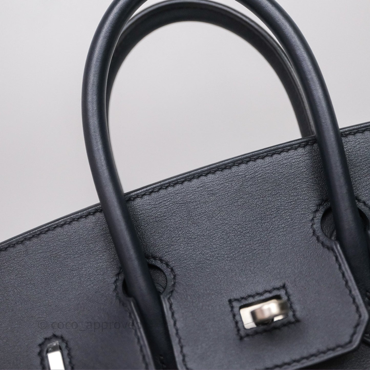 Hermes Birkin 25 Indigo Blue Swift Palladium Hardware