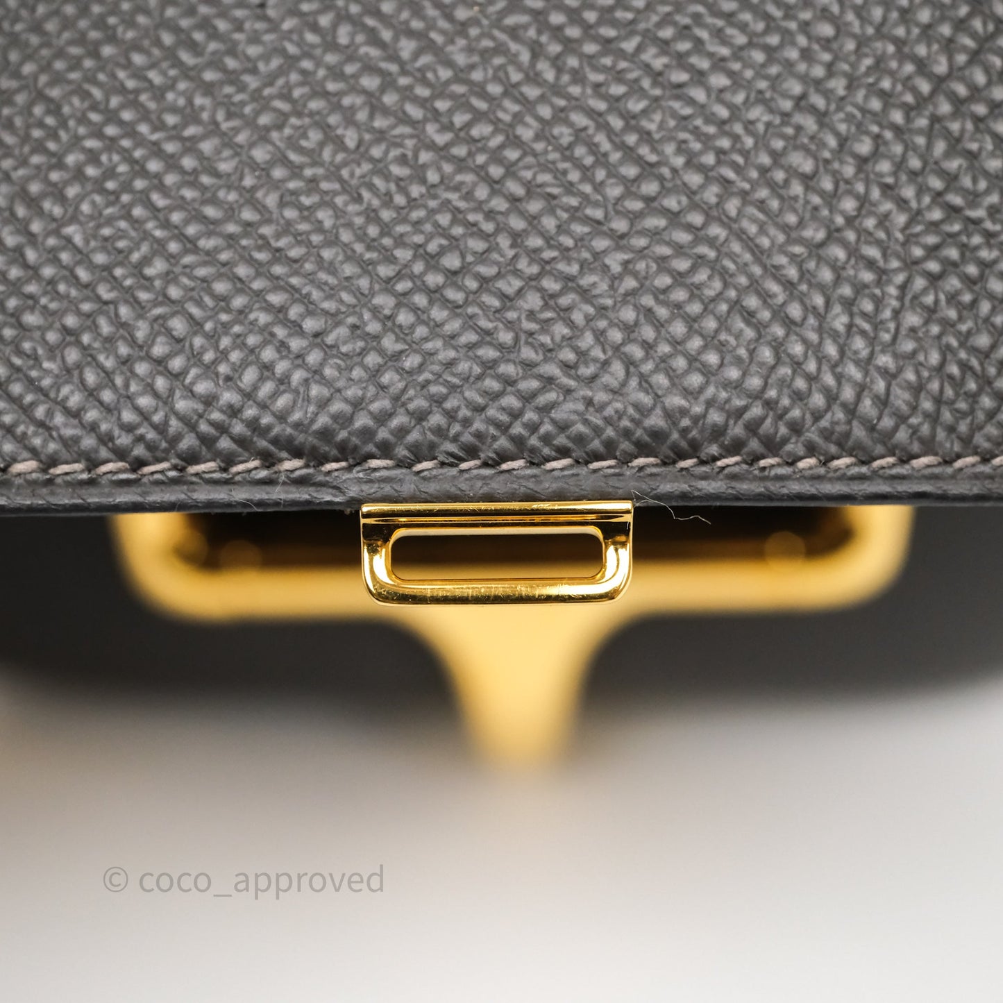 Hermès Della Cavalleria Mini Bag Gris Meyer 0L Epsom Gold Hardware