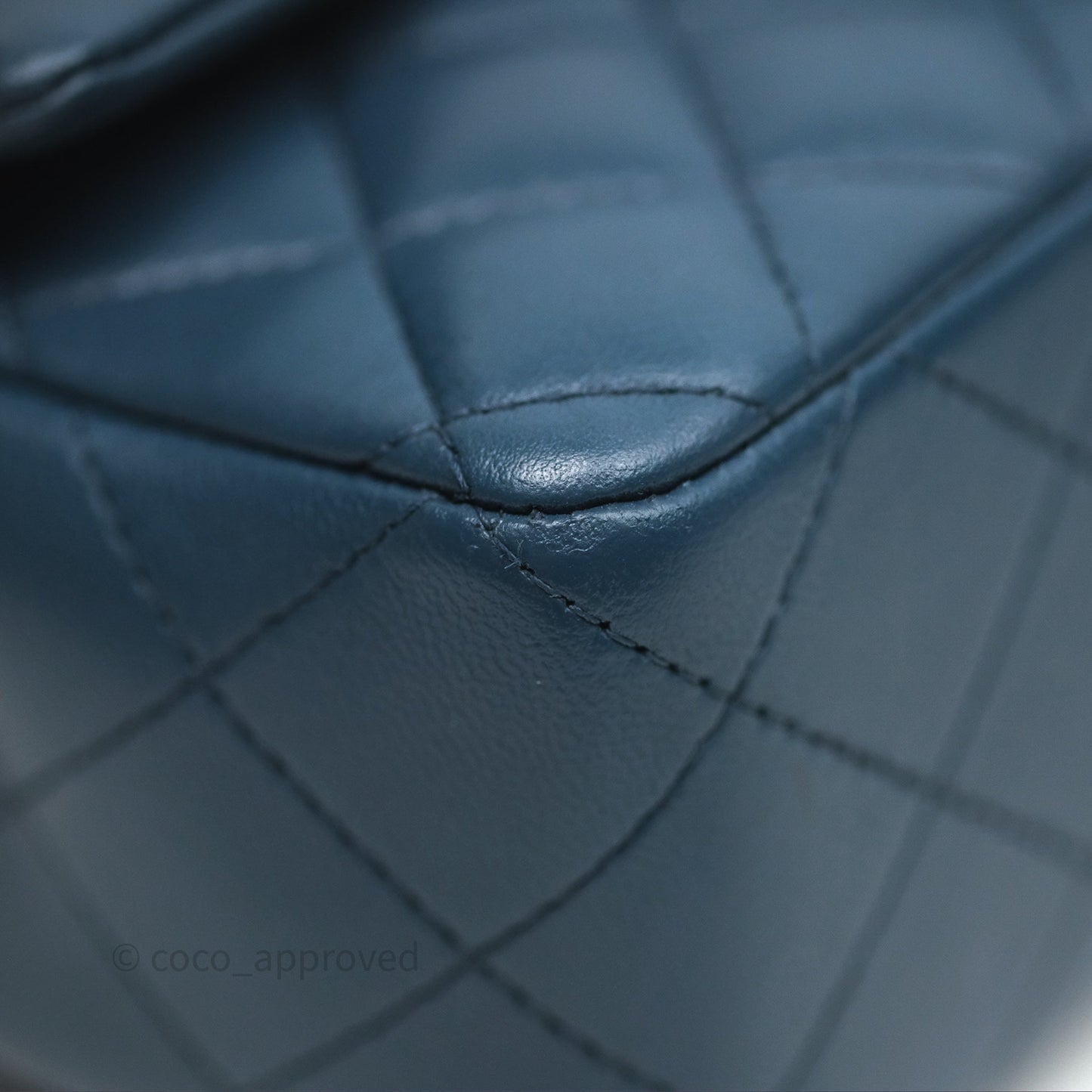 Chanel Quilted Mini Rectangular Navy Lambskin Silver Hardware
