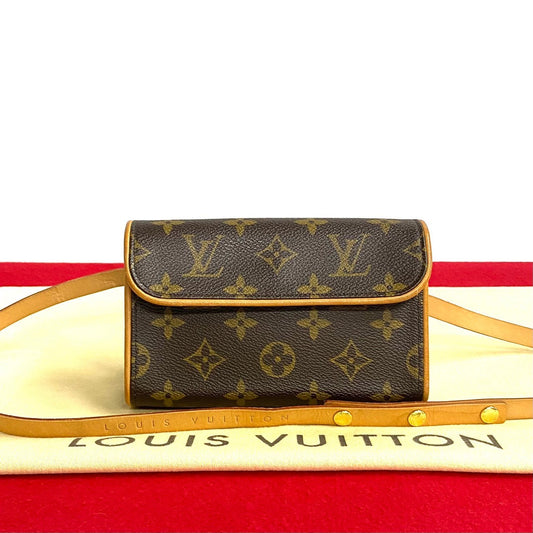LOUIS VUITTON Shoulder Bag M51855 leather Brown Monogram Pochette Florentine