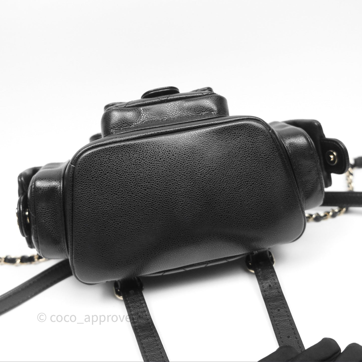 Chanel Small Duma Backpack Caviar Black Gold Hardware