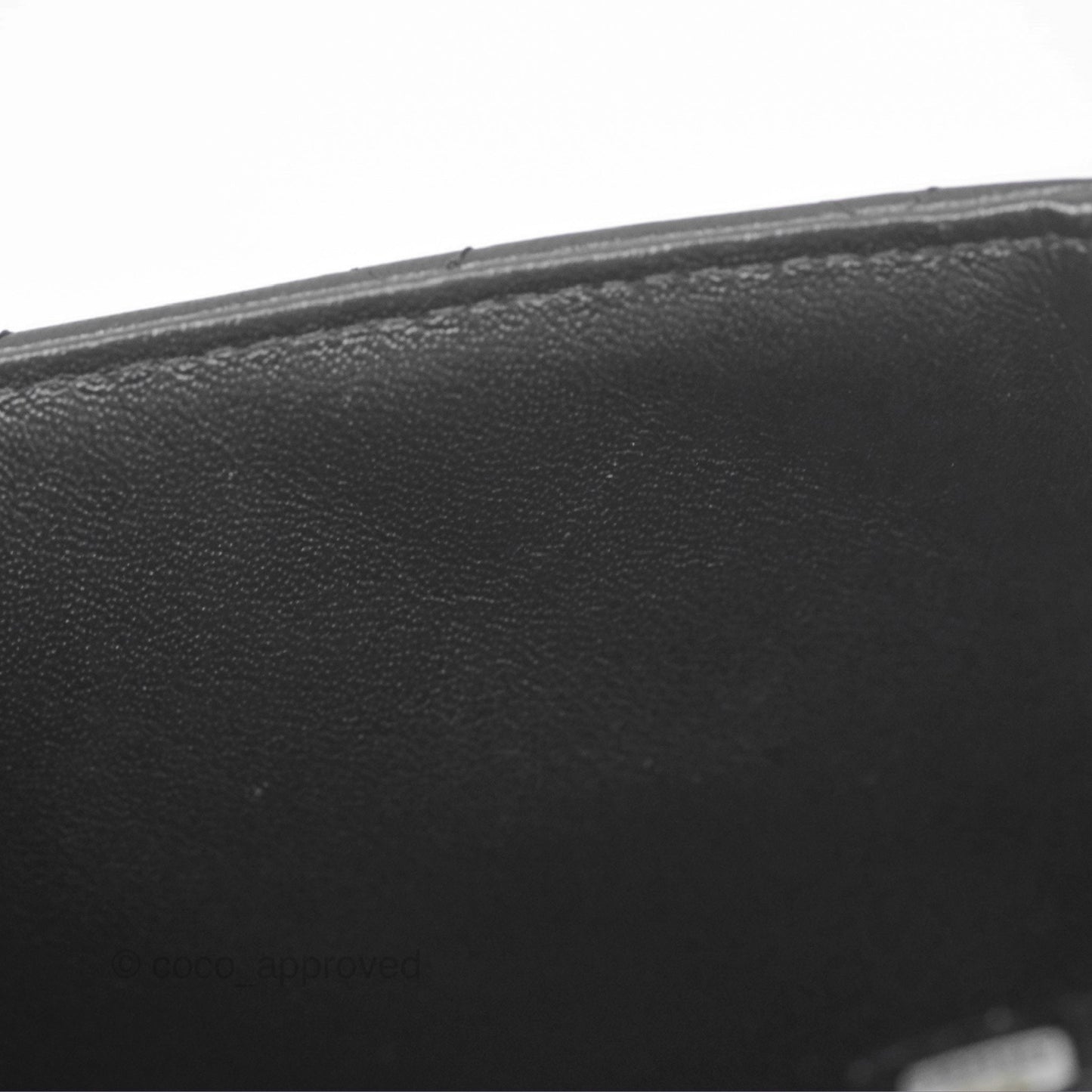 Chanel Mini Square Flap Quilted Black Lambskin Silver Hardware
