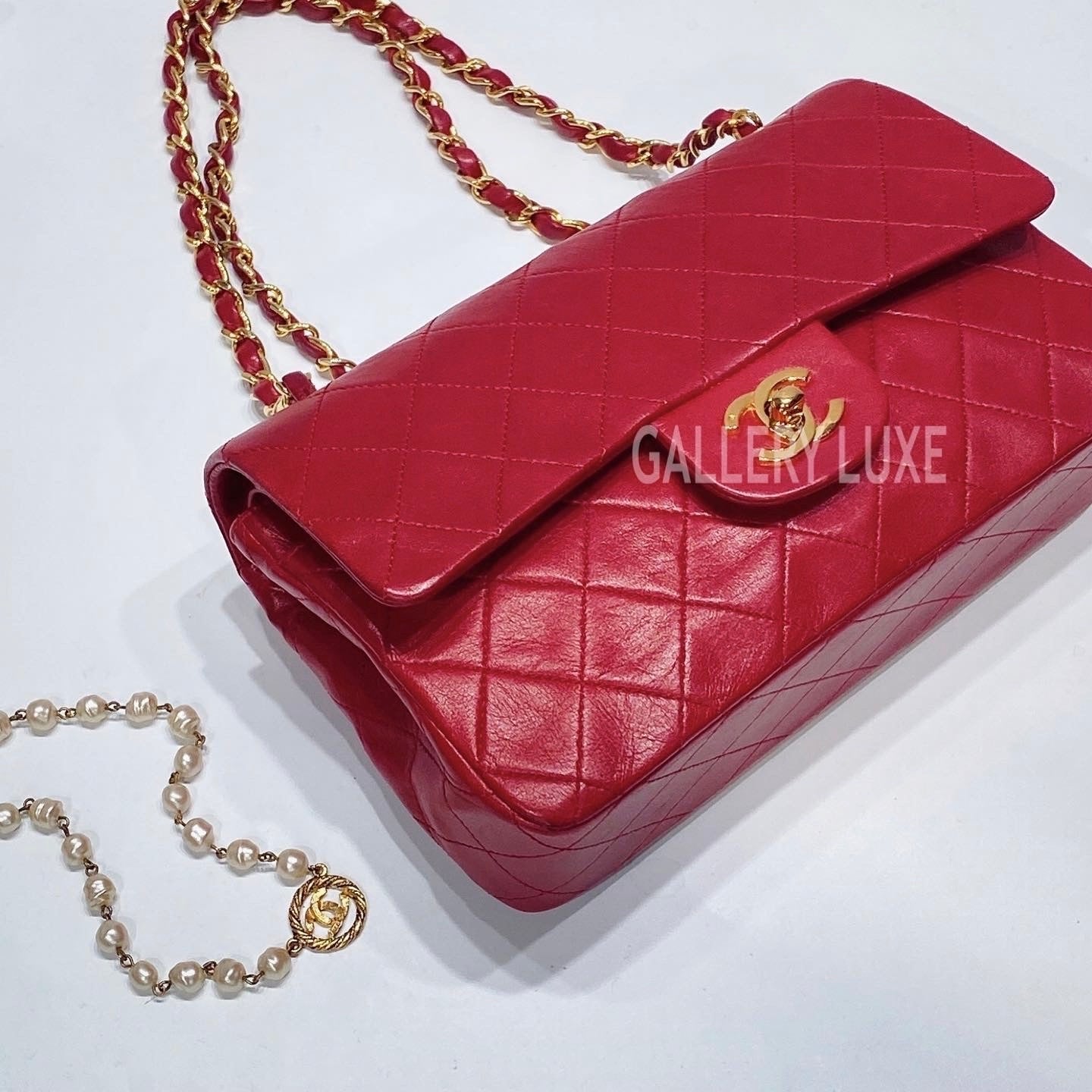 No.3375-Chanel Vintage Lambskin Classic Flap 23cm
