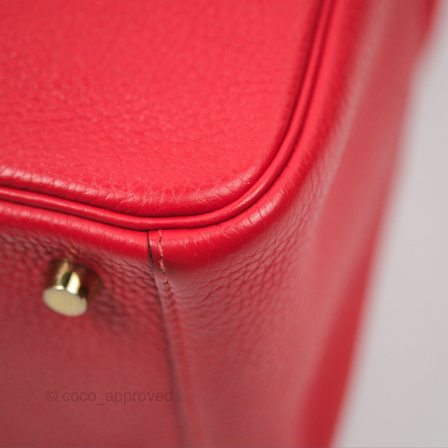 Hermès Lindy 26 Rouge Tomate Clemence Gold Hardware