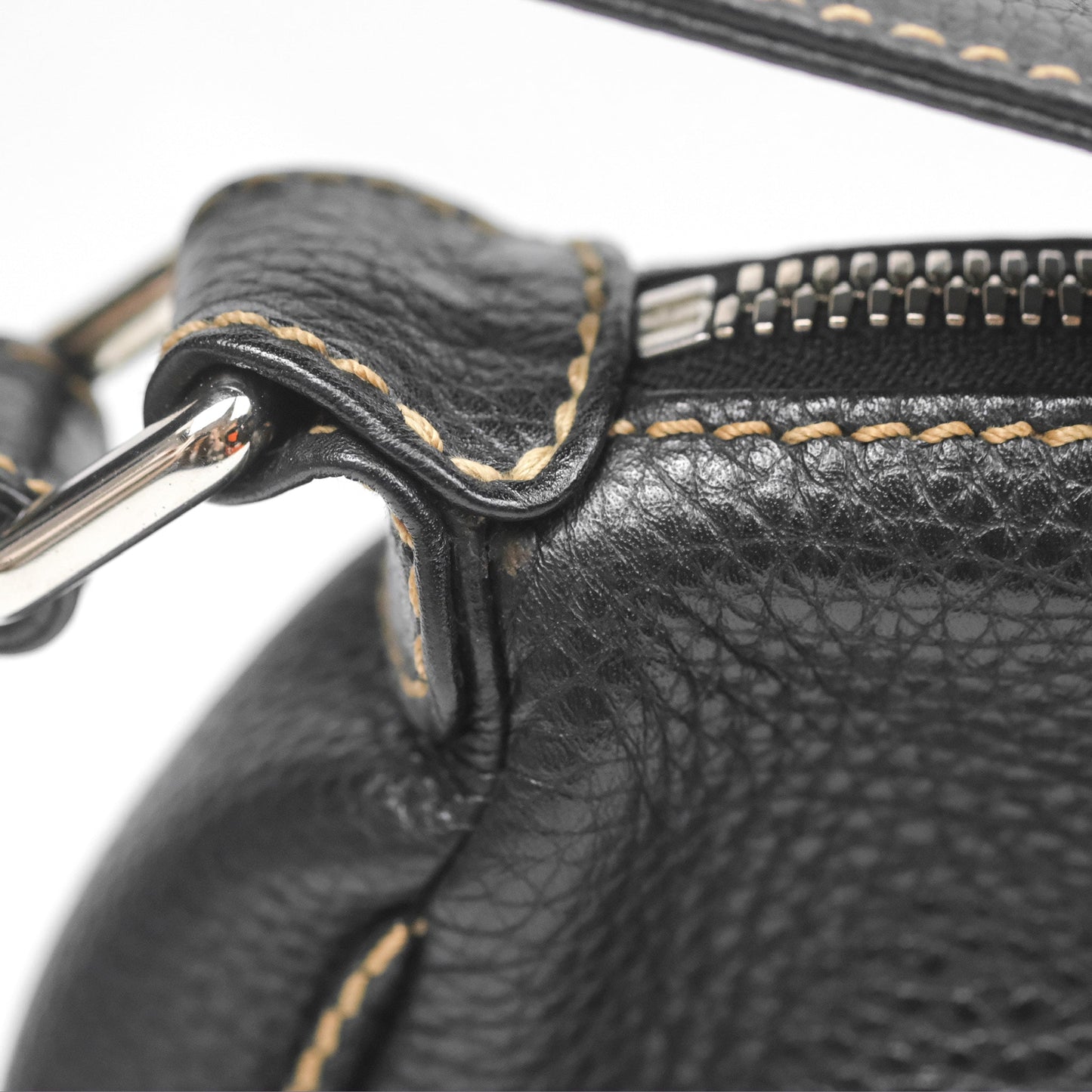 Chanel Vintage Fringe CC Shoulder Bag Black Calfskin