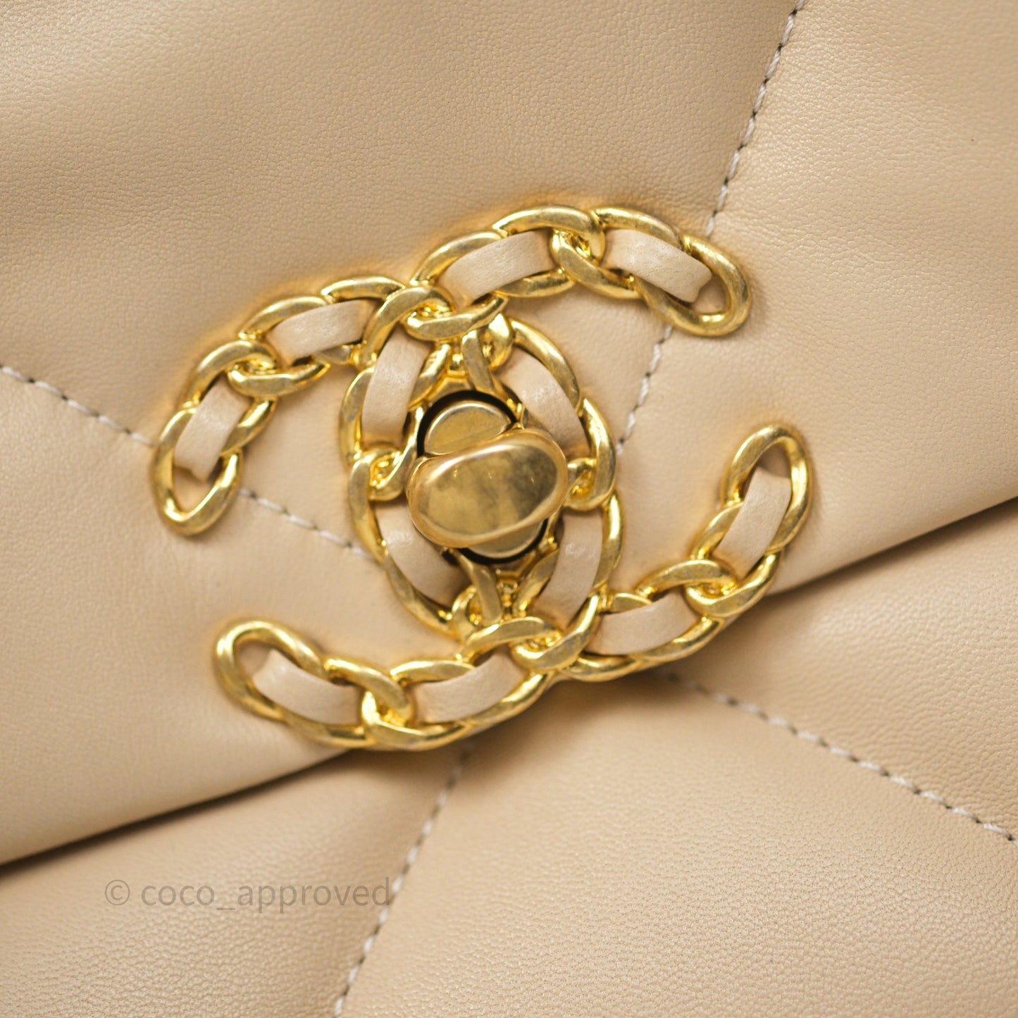 Chanel 19 Small Beige Mixed Hardware