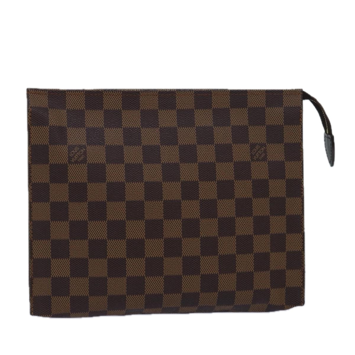 LOUIS VUITTON Damier Ebene Poche Toilette 26 Pouch N47543 LV 78996