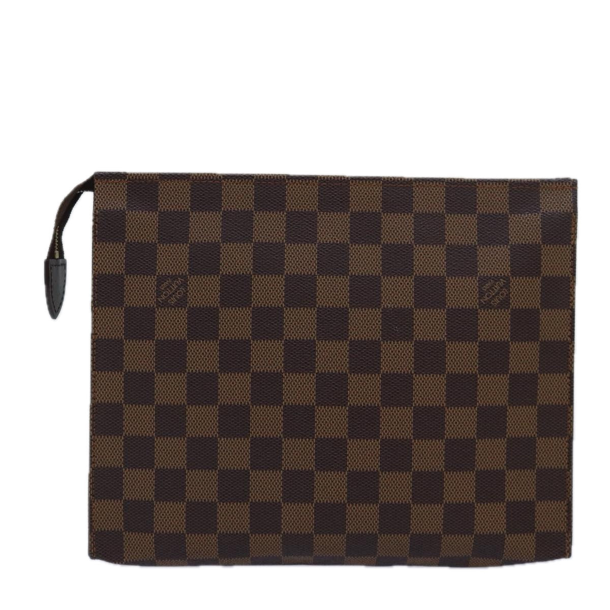 LOUIS VUITTON Damier Ebene Poche Toilette 26 Pouch N47543 LV 78996