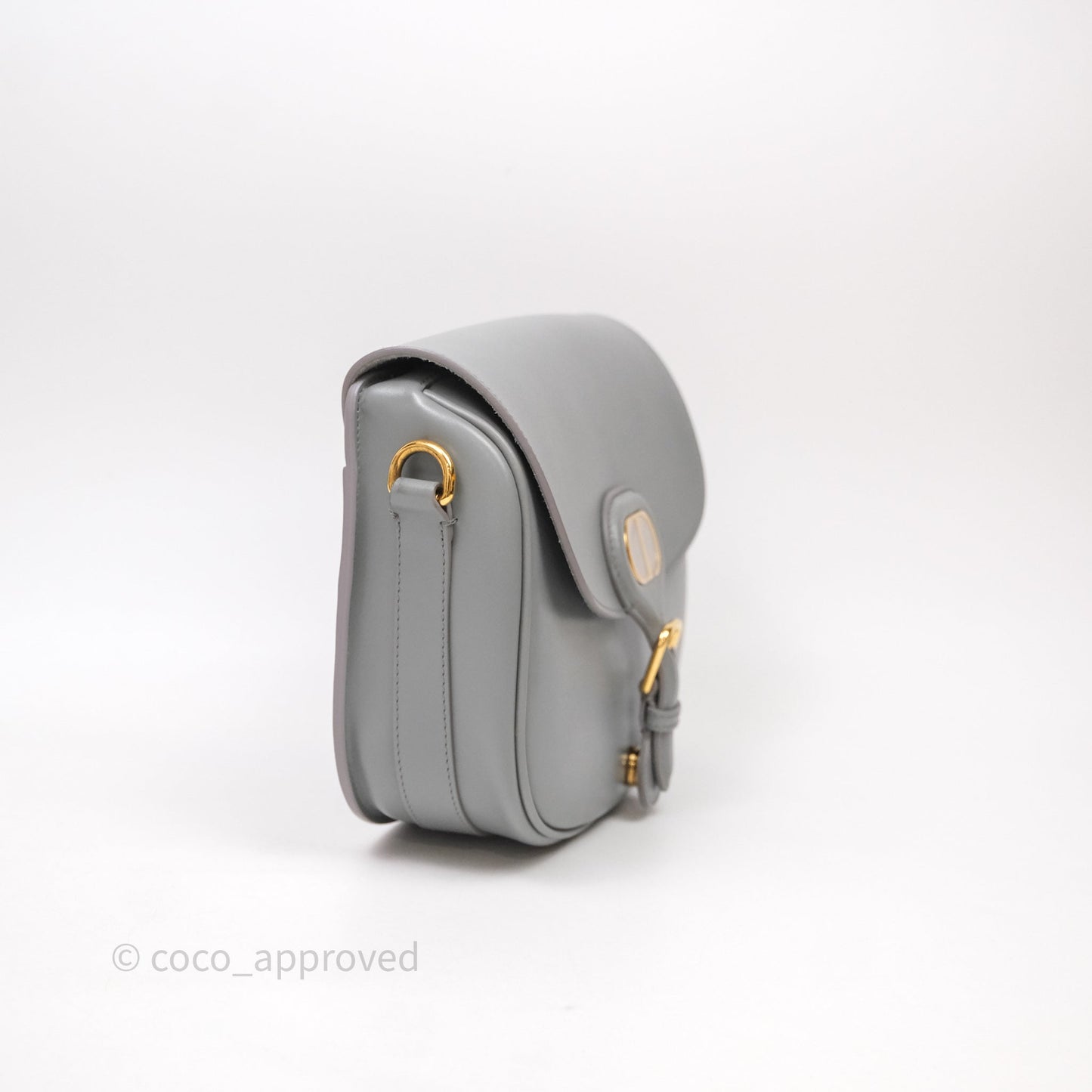 Christian Dior Medium Bobby Flap Grey Box Calfskin