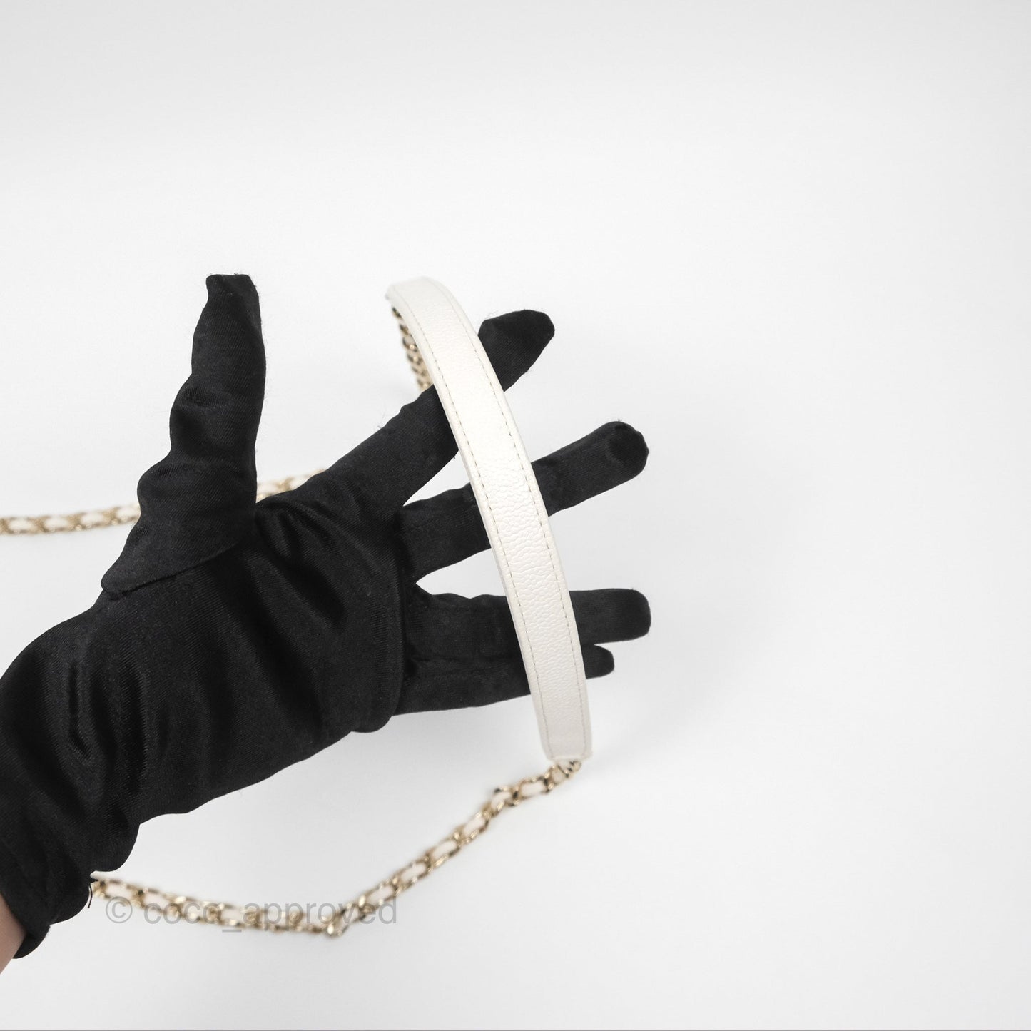 Chanel Quilted Small Business Affinity Flap White Caviar Gold Hardware