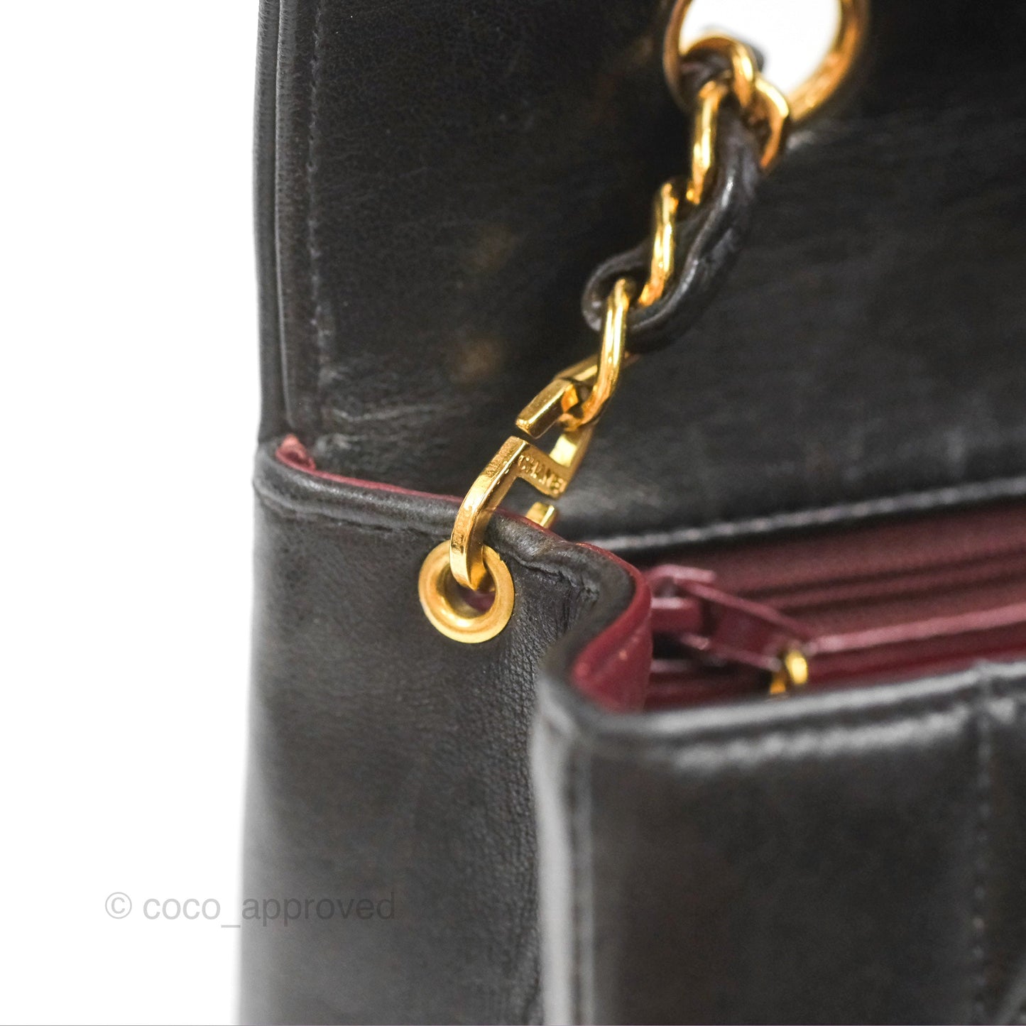 Chanel Vintage Quilted Medium Classic Diana Flap Bag Black Lambskin 24K Gold Hardware