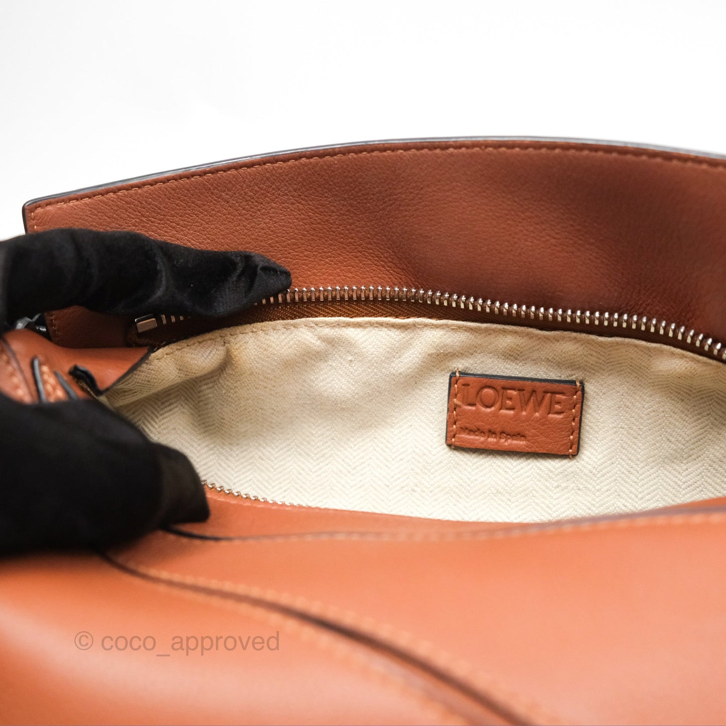 Loewe Small Puzzle Bag Tan Calfskin