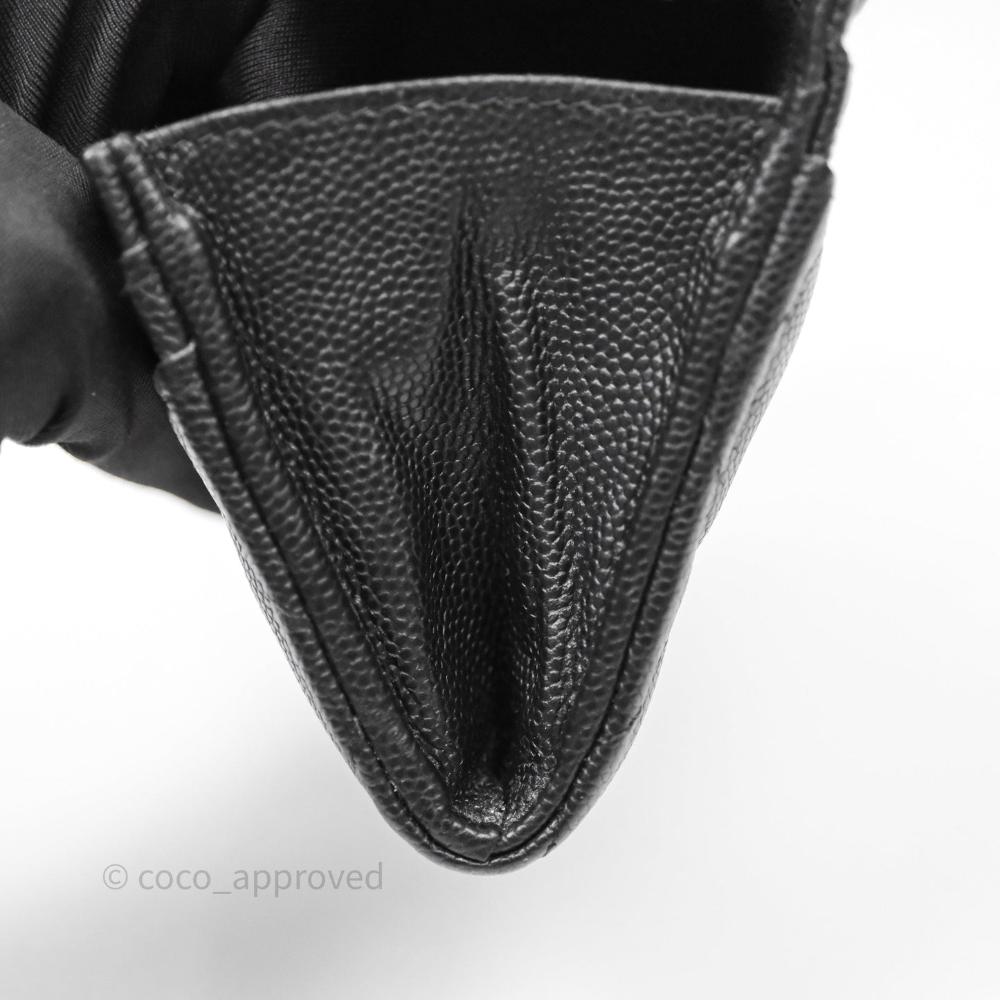 Chanel Classic Quilted Flap Long Wallet Black Caviar Gold Hardware