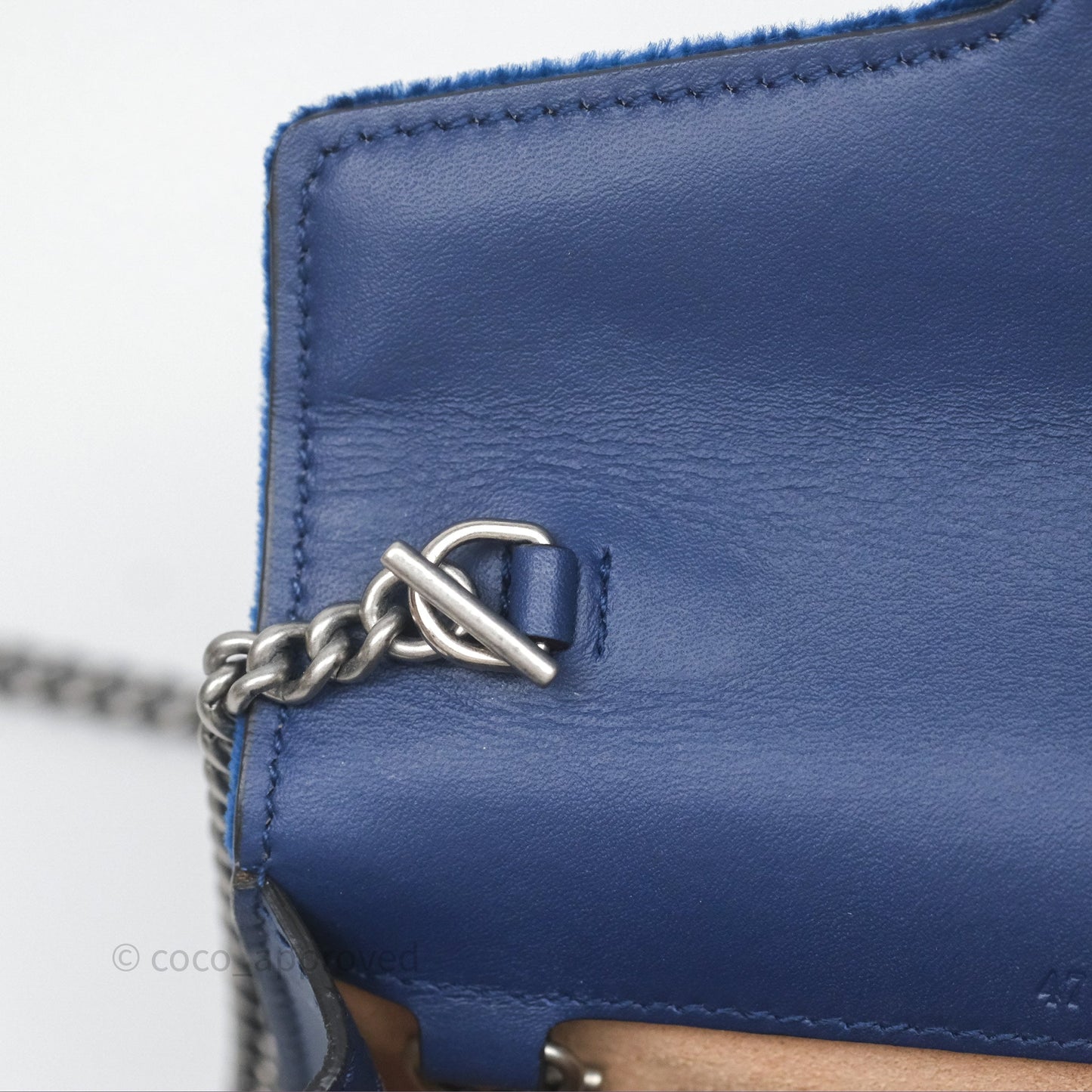 Gucci Super Mini Dionysus Crossbody Bag Royal Blue Velvet
