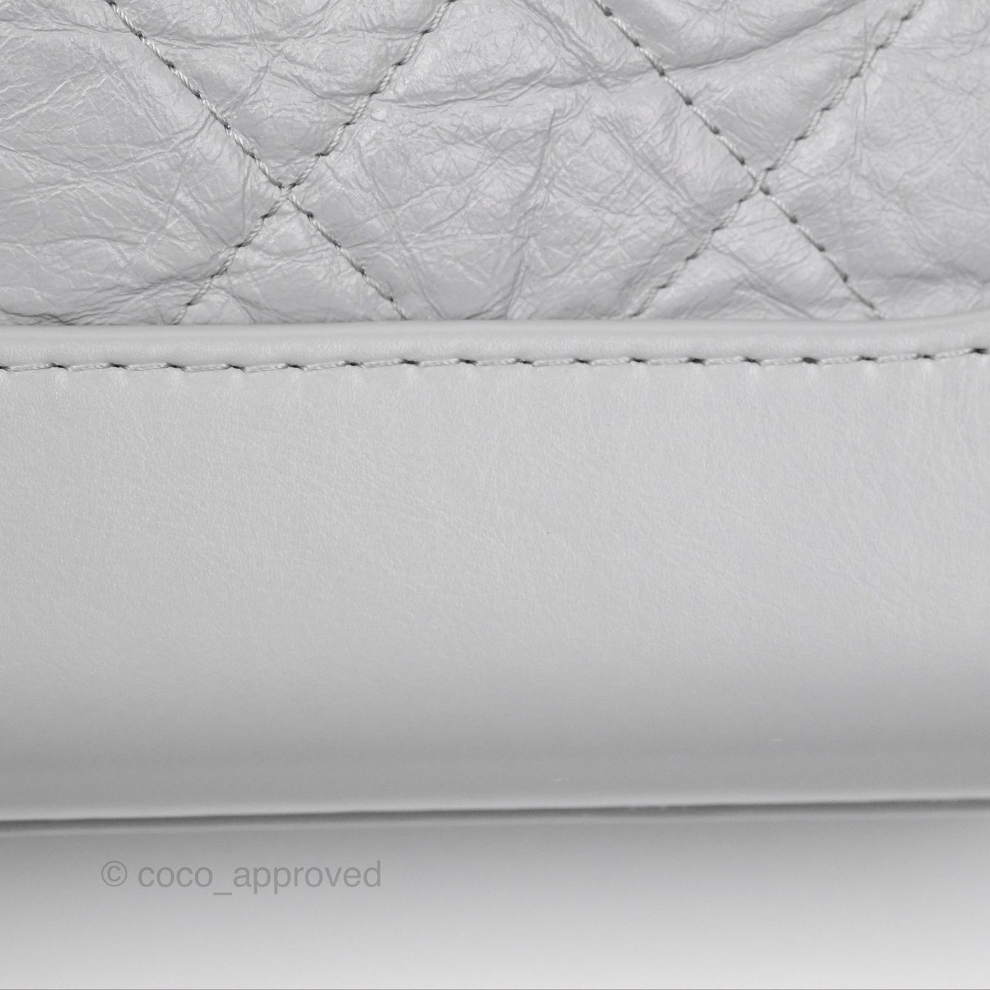 Chanel Small Gabrielle Hobo Quilted Grey Aged Calfskin
