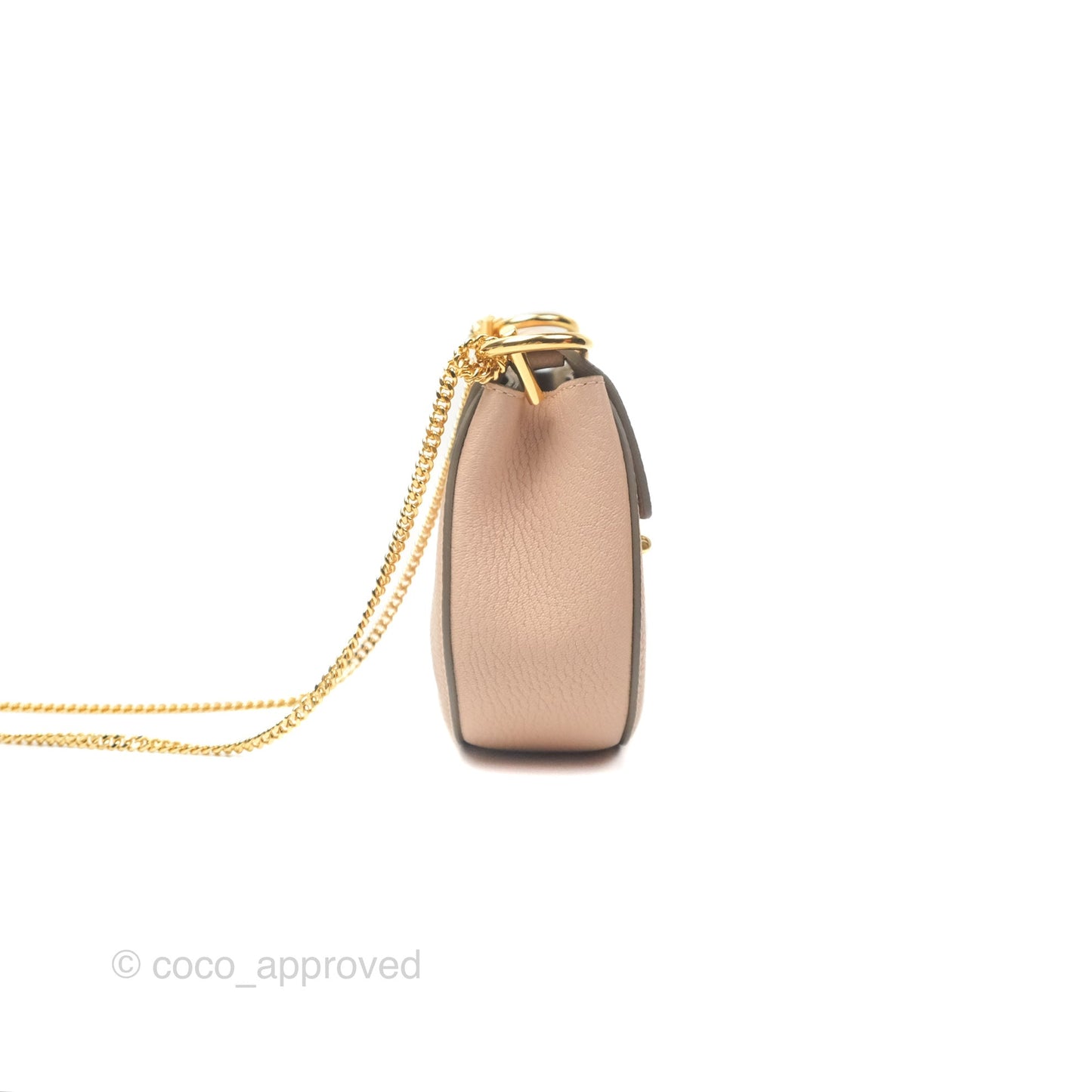 Chloe Drew Crossbody Bag Pink Grained Leather