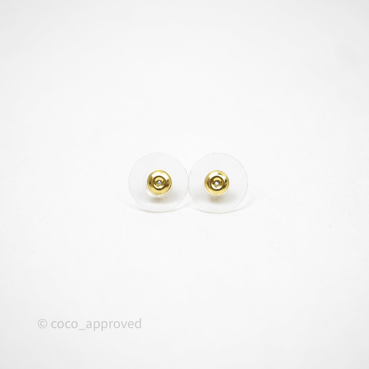 Chanel CC Crystals Drop Earrings Gold Tone 22K
