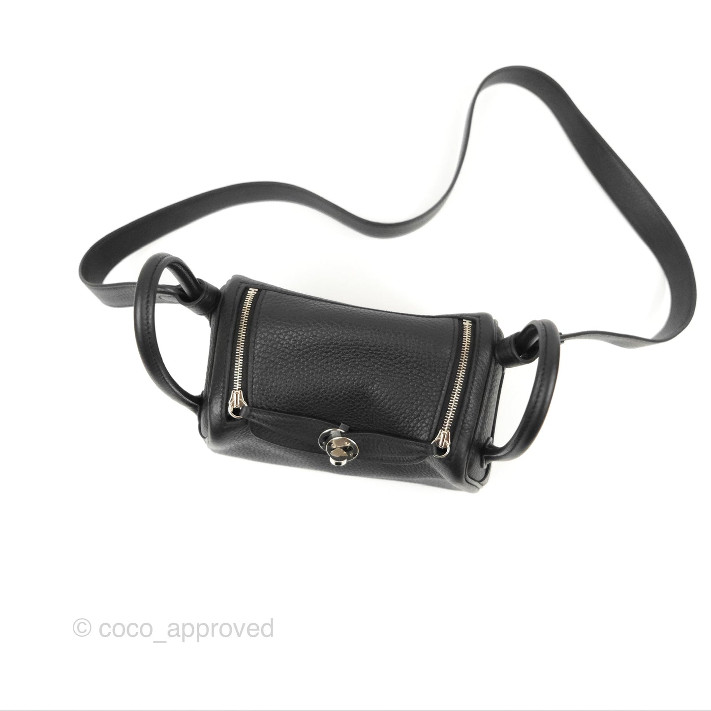 Hermès Mini Lindy 20 Black Noir Clemence Palladium Hardware