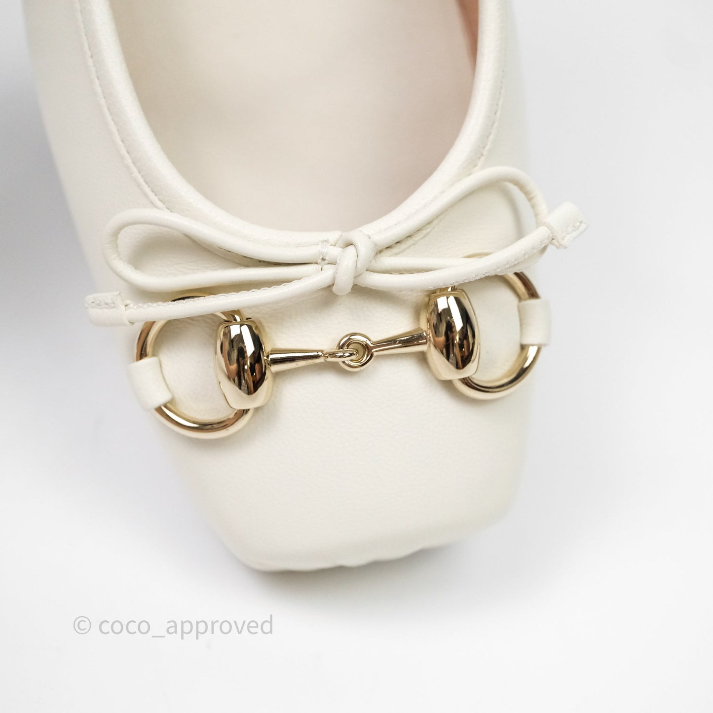 Gucci Horsebit Ballet Flats White Size 35.5