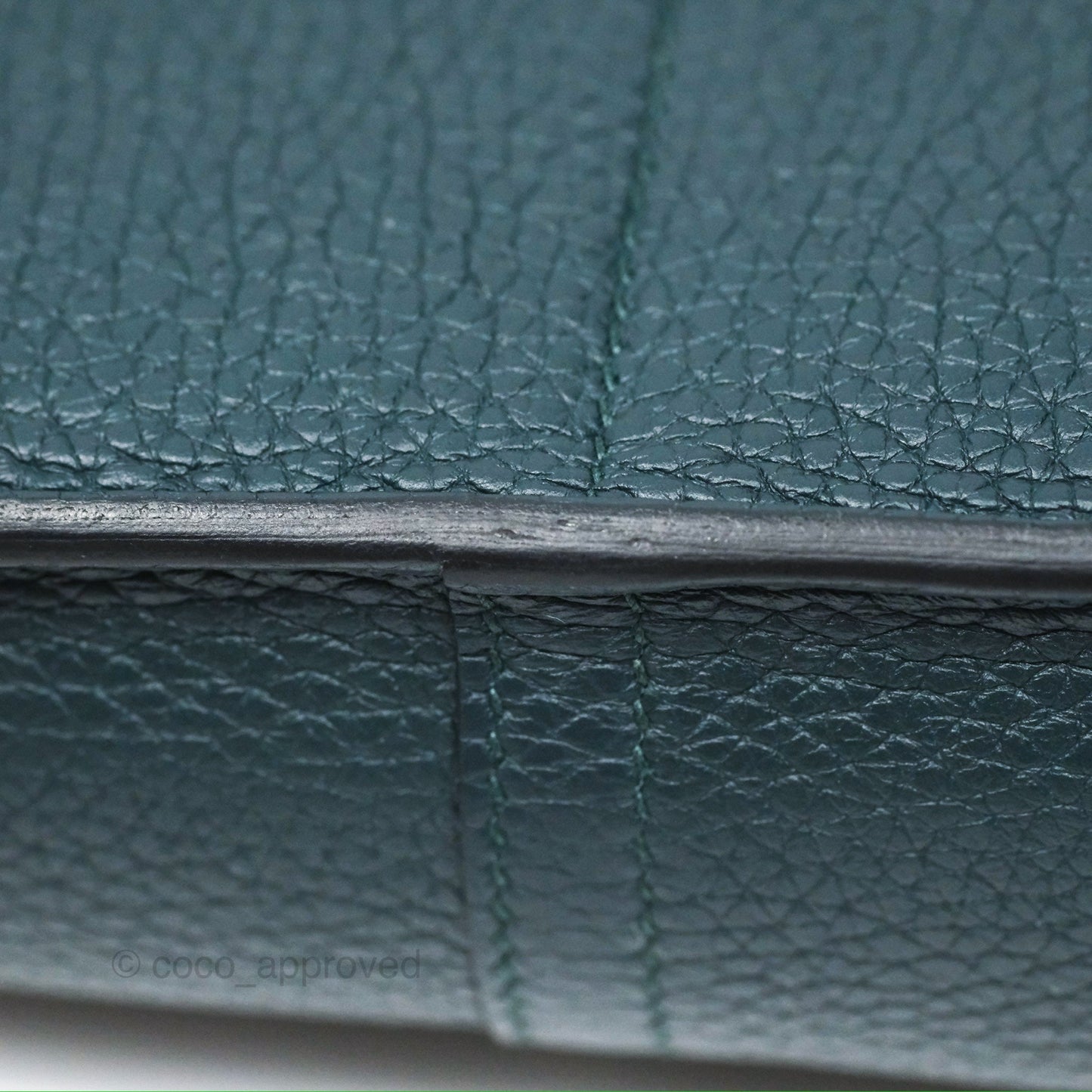 Hermès Halzan 25 Taurillon Clemence 60 Vert Cypres Gold Hardware