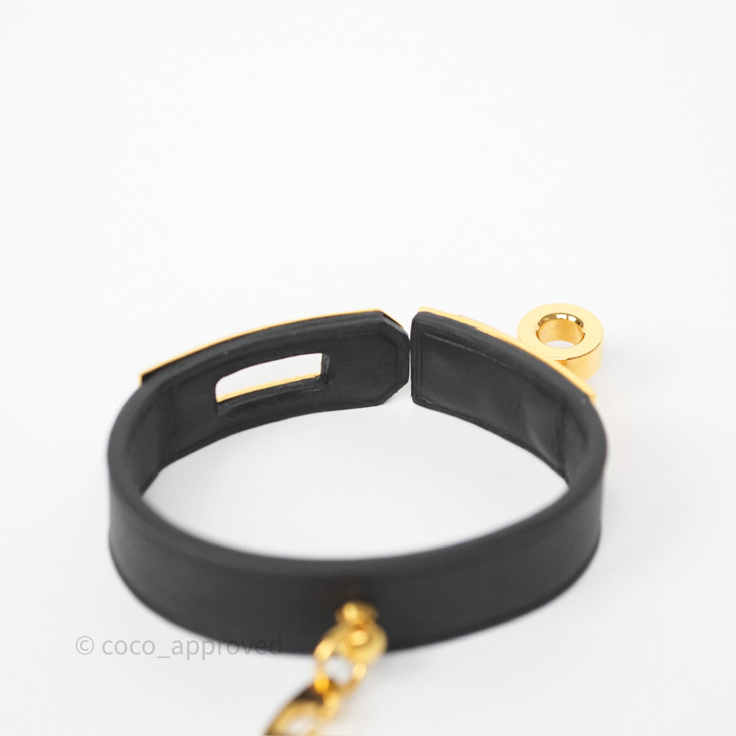 Hermès Kelly Glove Clip Black Swift Gold Hardware