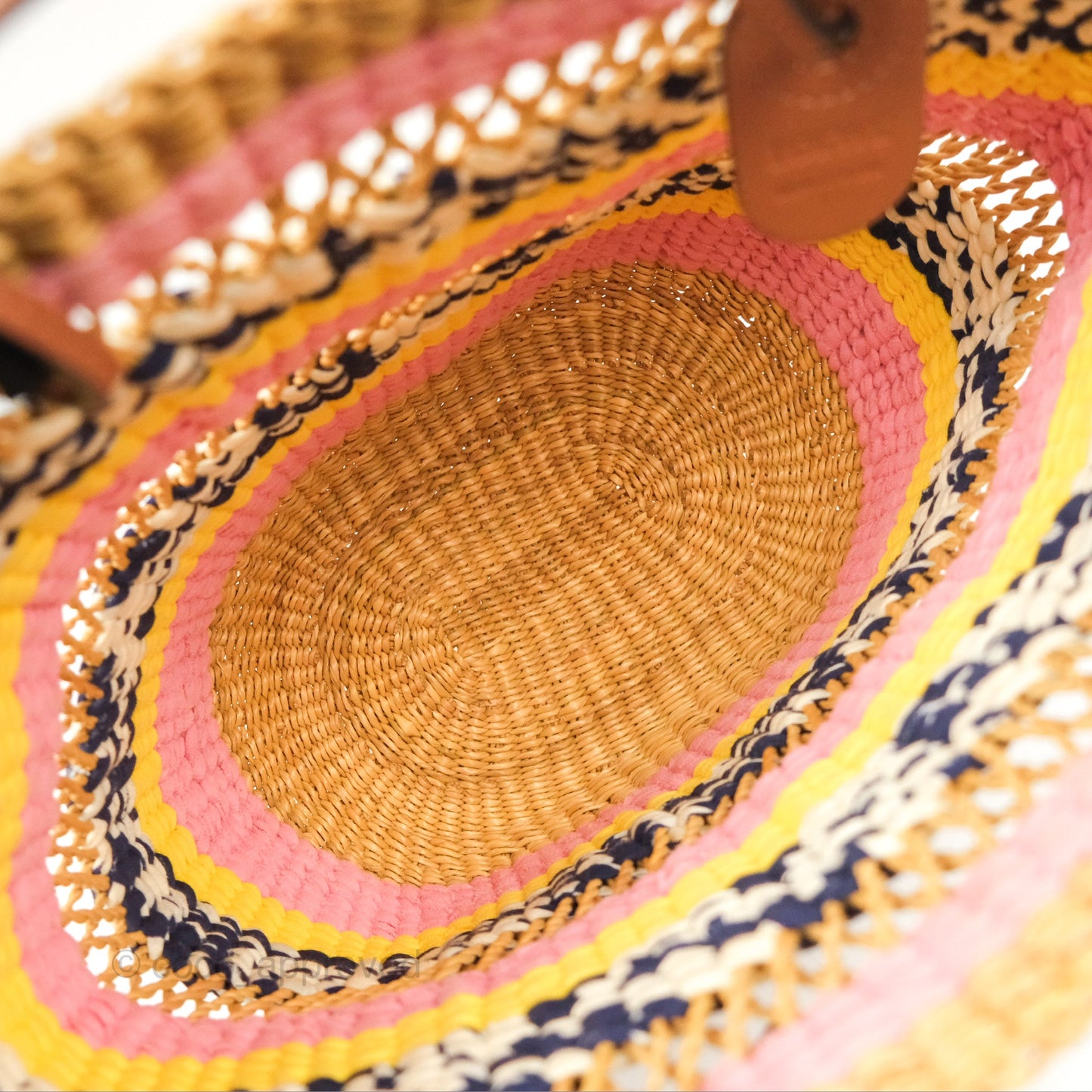 Loewe x Paula’s Ibiza Striped Raffia Basket Bag