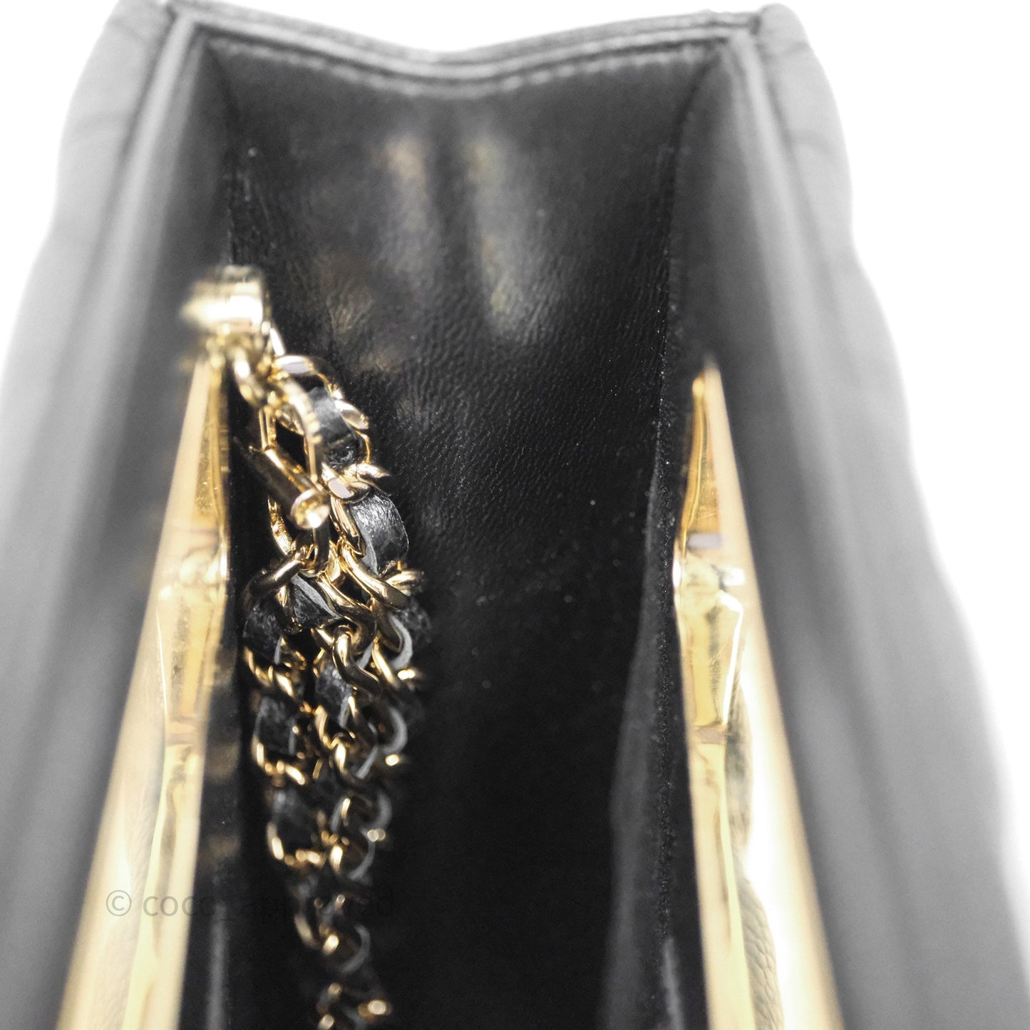 Chanel Evening Bag Caviar Black Gold Hardware