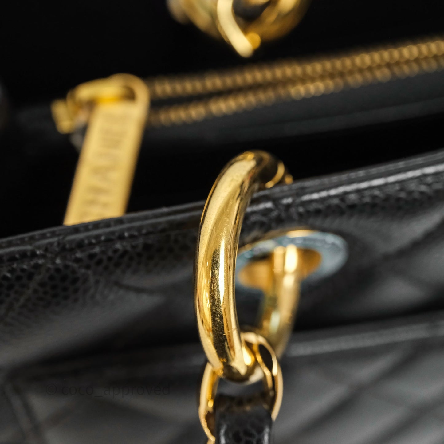 Chanel GST Black Caviar Gold Hardware