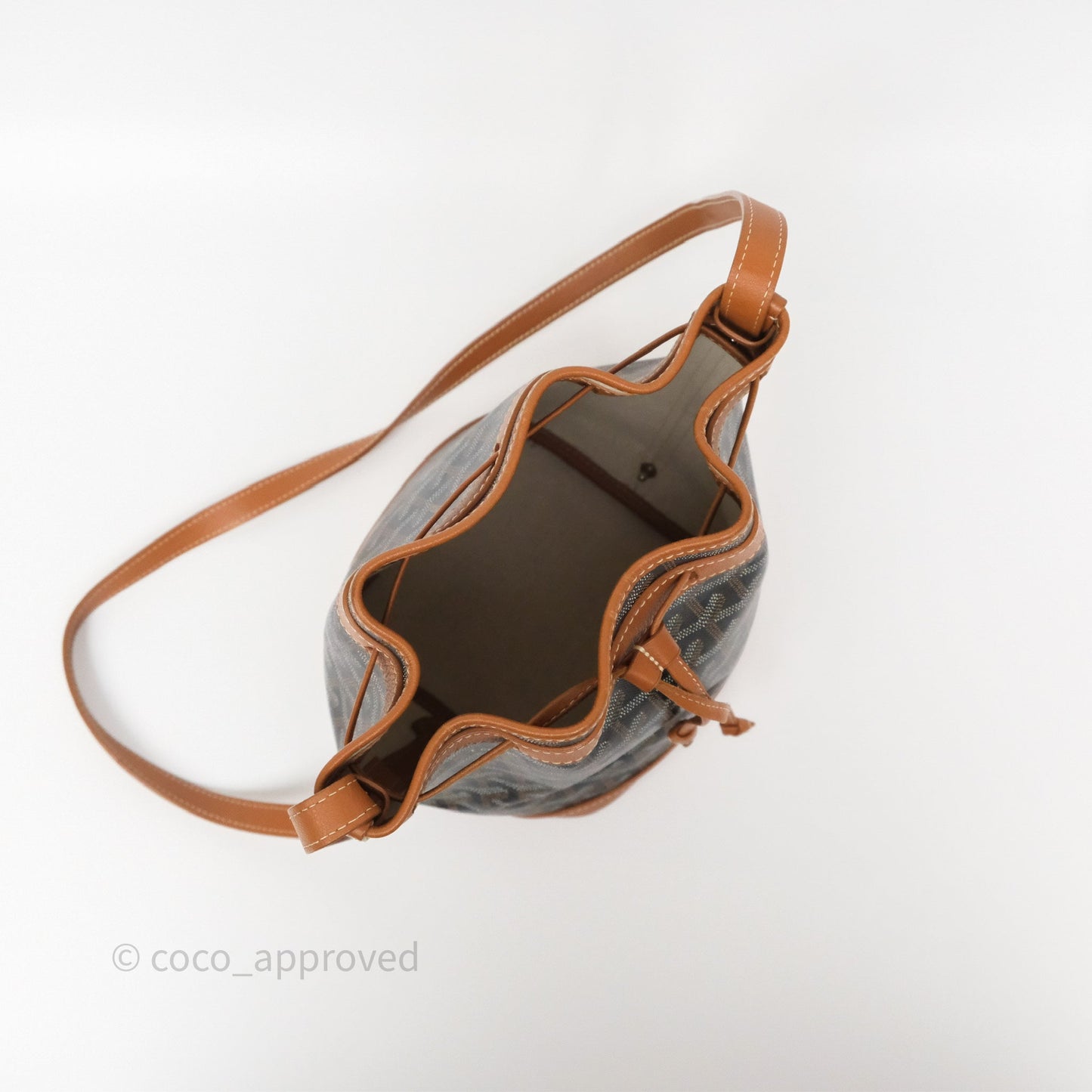 Goyard Petit Flot Bucket Bag Black & Tan Goyardine