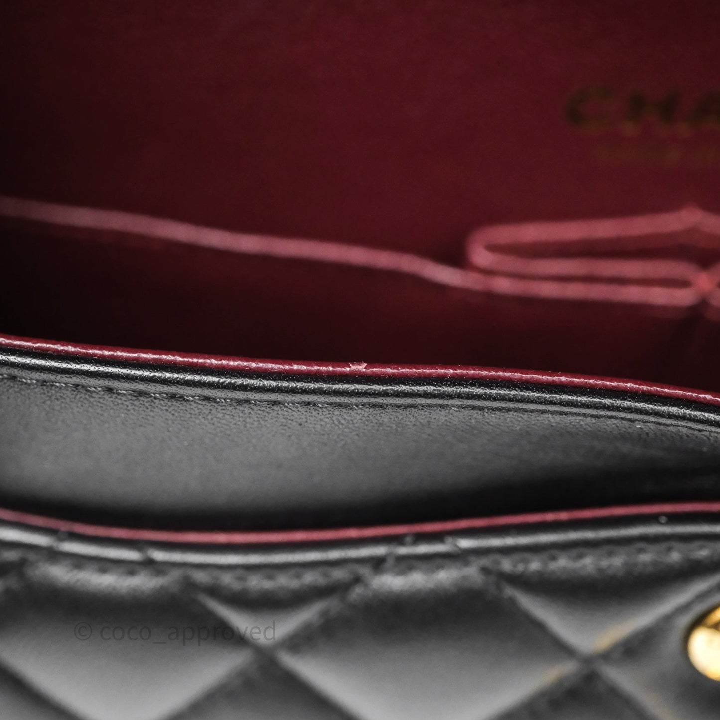 Chanel Small Classic Flap Quilted Black Lambskin Gold Hardware