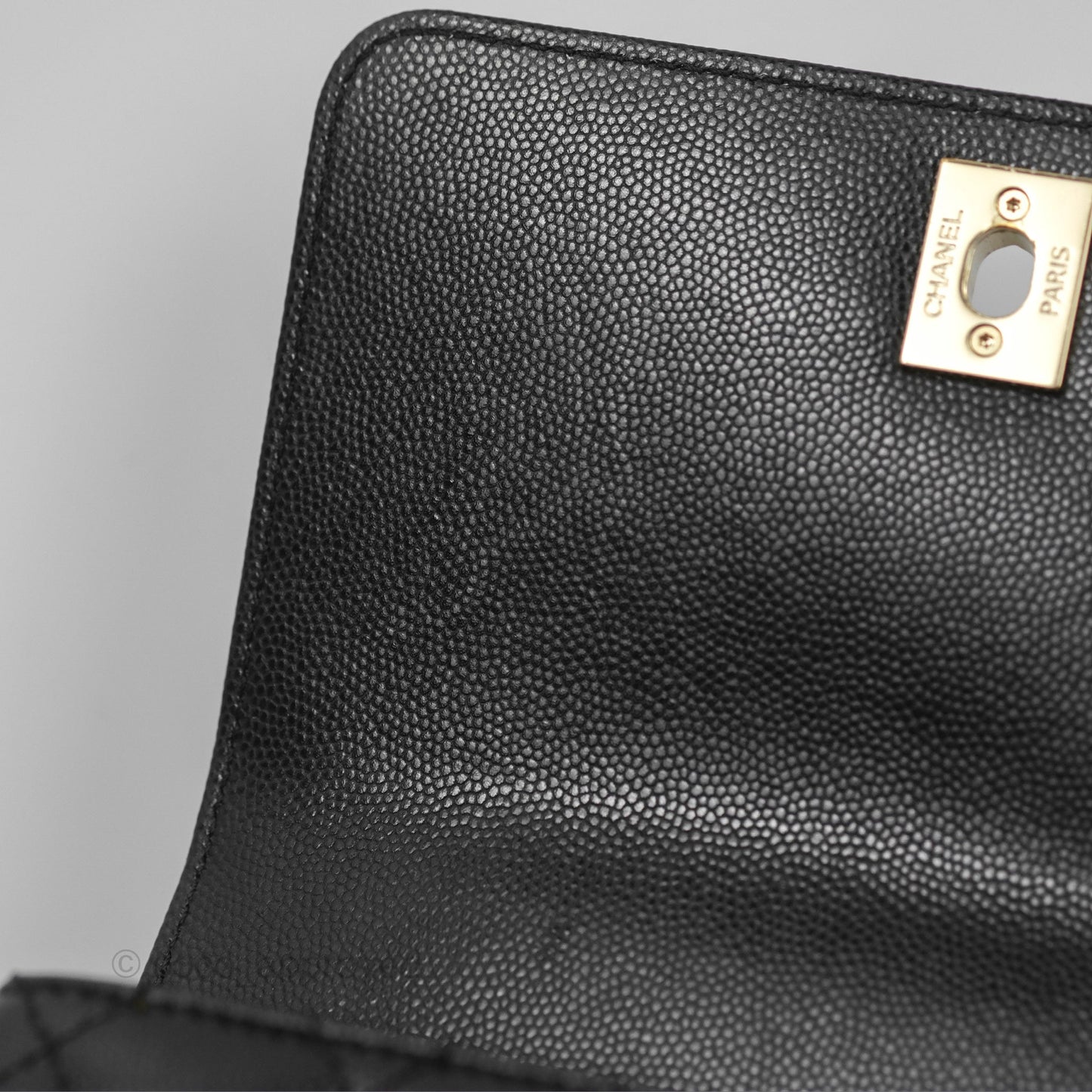 Chanel Mini Coco Handle Quilted Black Caviar Gold Hardware