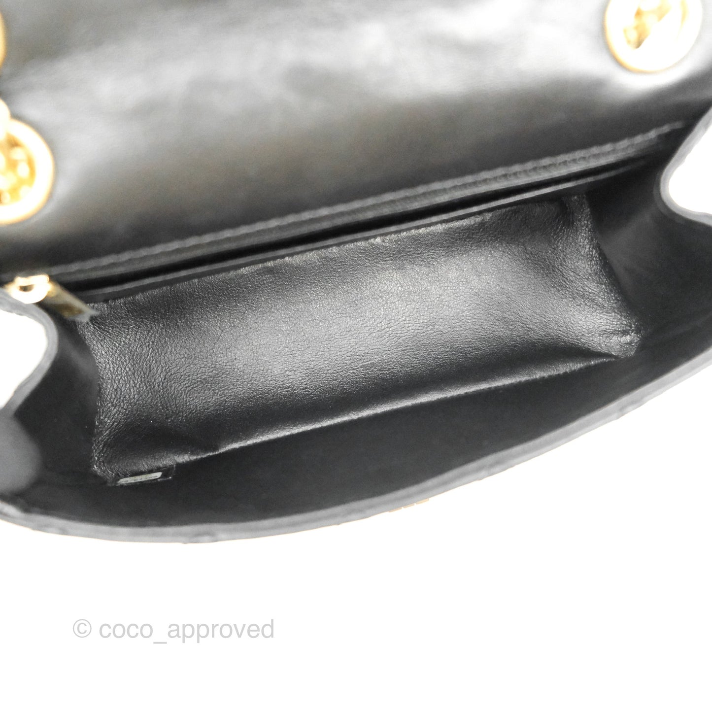 Chanel Mini Reissue 224 Black Aged Calfskin Gold Hardware