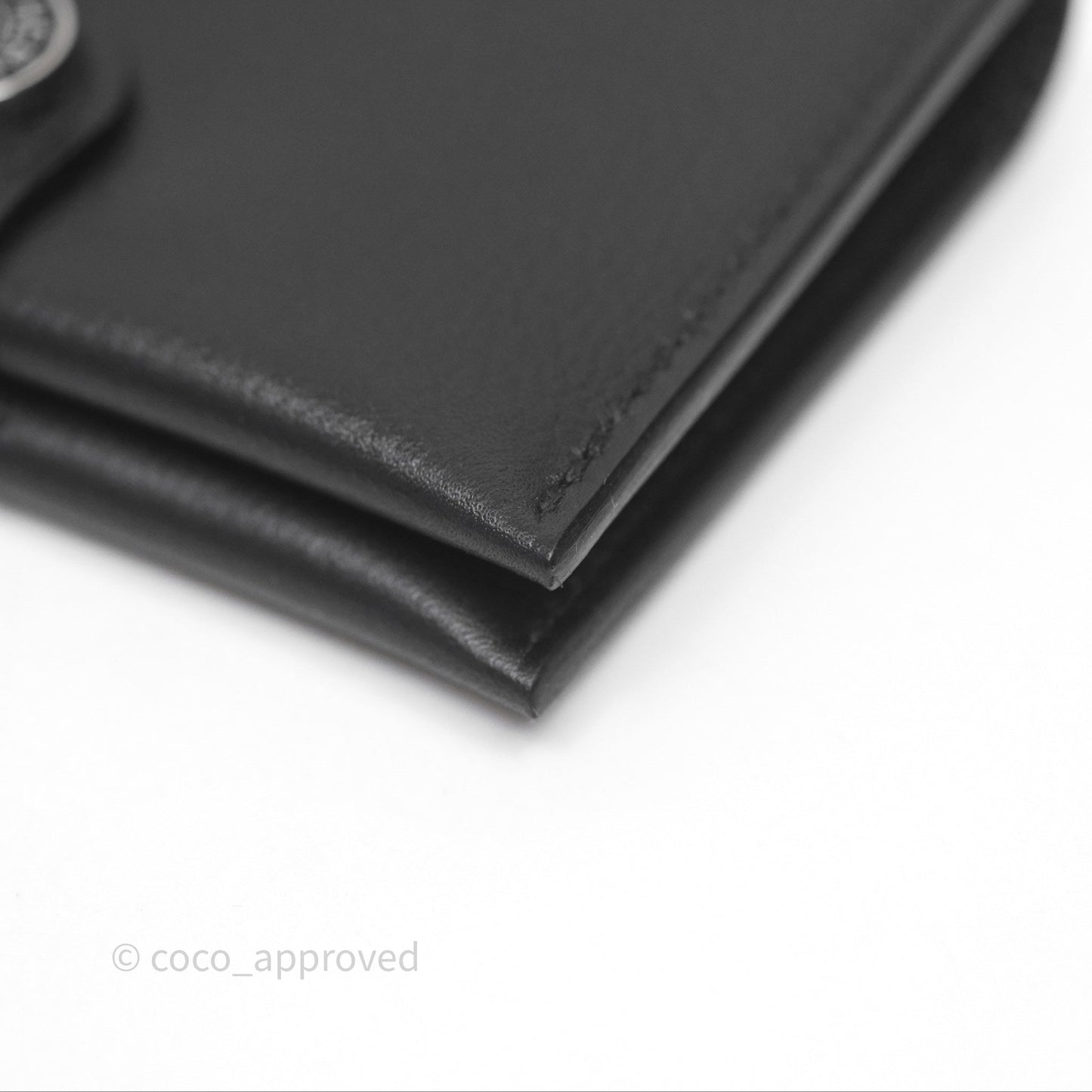 Hermes Porte-Cartes R.M.S Veau Evergrain Noir