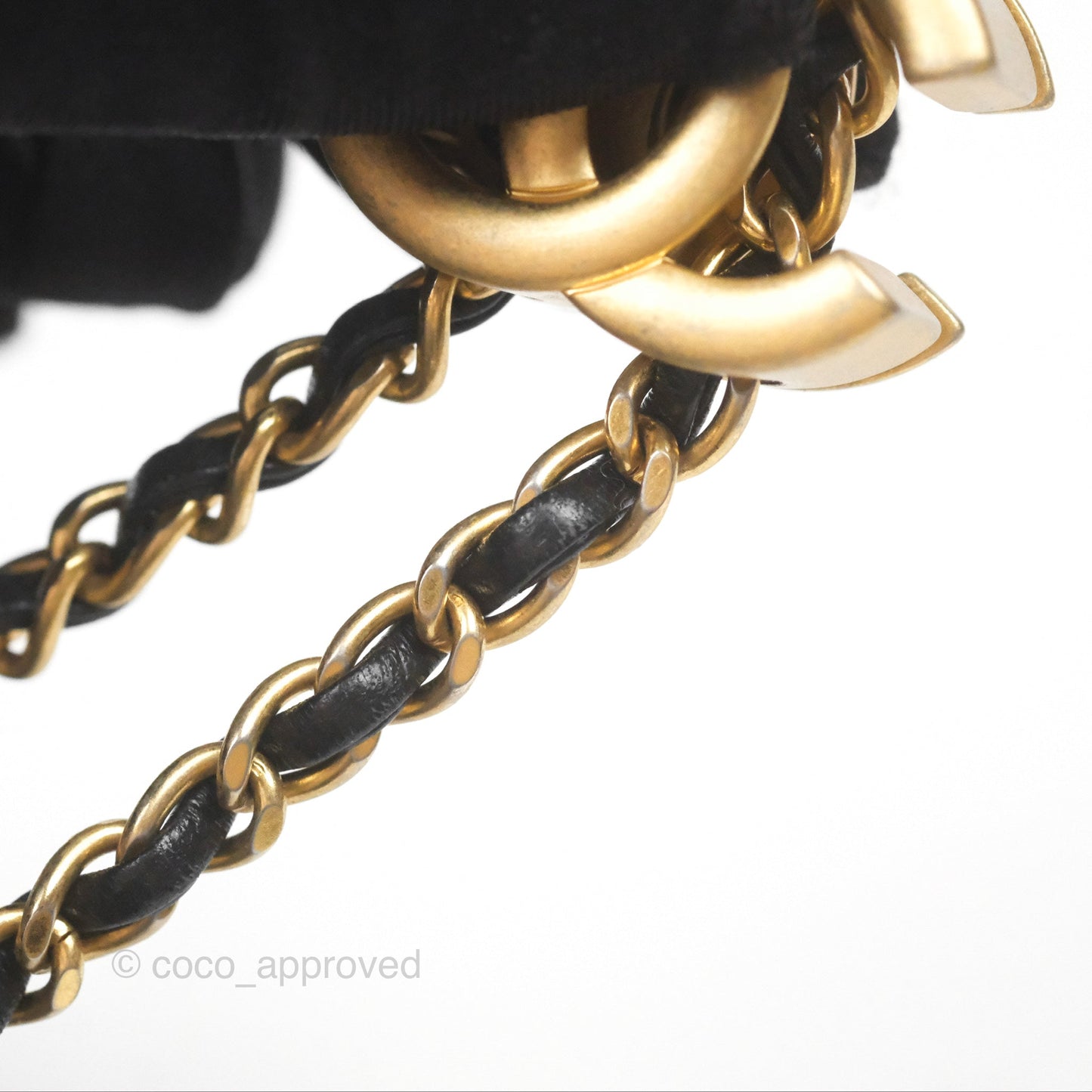 Chanel Quilted My Perfect with Pearl Drawstring Bucket Bag Black Lambskin Aged Gold Hardware