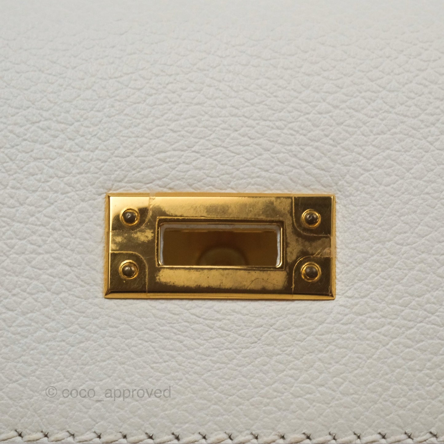 Hermès Kelly Danse II Bag White Evercolor Gold Hardware