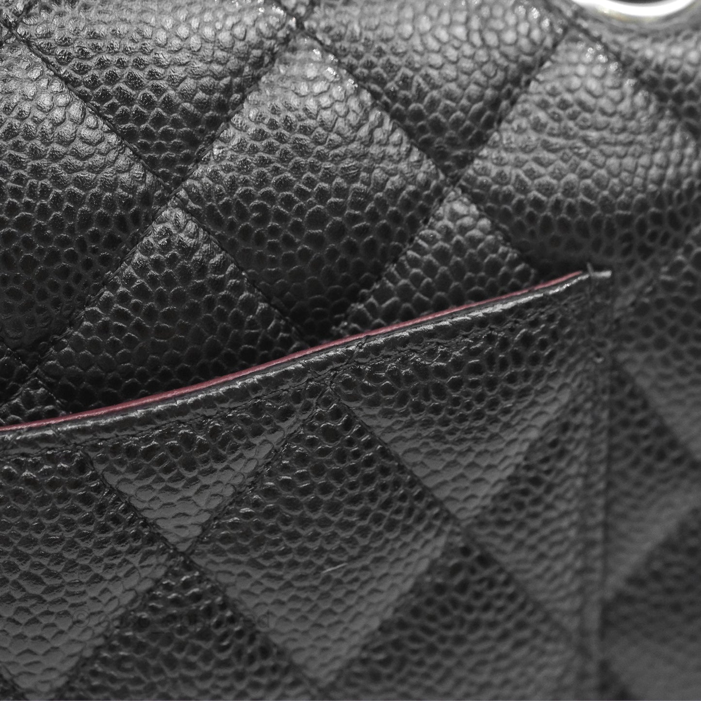 Chanel Classic M/L Medium Flap Quilted Black Caviar Silver Hardware