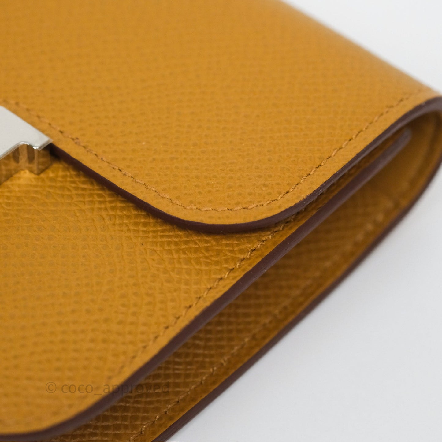 Hermès Constance Slim Wallet Sesame 2S Epsom Palladium Hardware