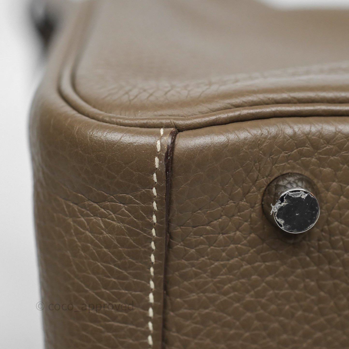 Hermès Lindy 30 Etoupe 18 Clemence Palladium Hardware