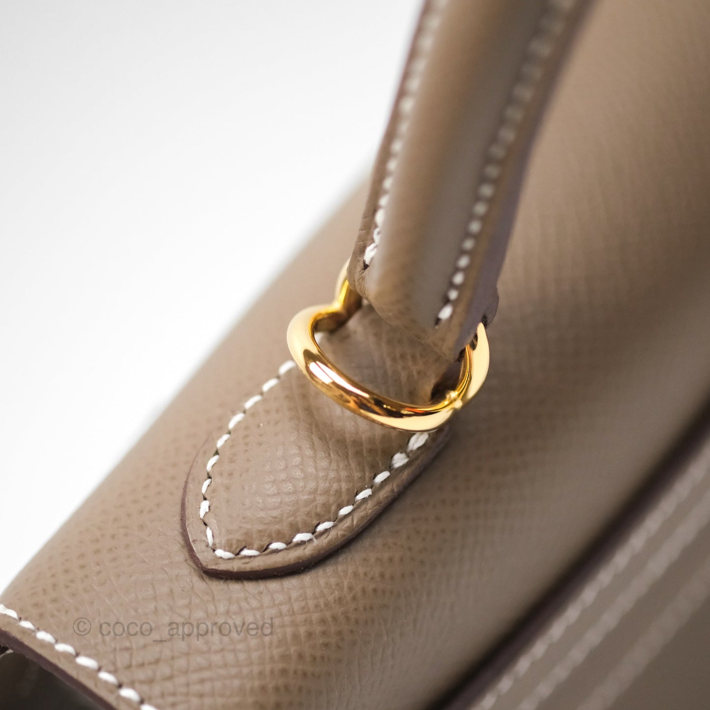 Hermès Sellier Kelly 25 Etoupe 18 Epsom Gold Hardware